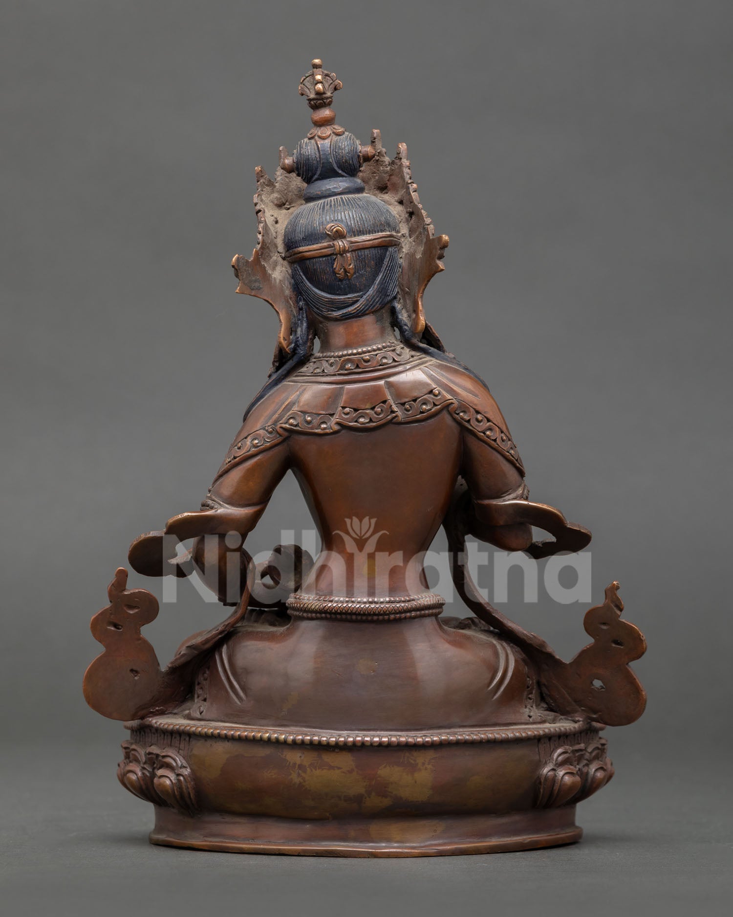 Authentic nepalese vajrasattva statue for buddhist altar meditation and purification practice.