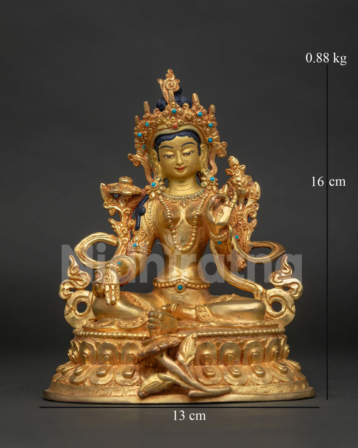 Green Tara Statue | Sacred Female Buddha Sculpture from Nepal