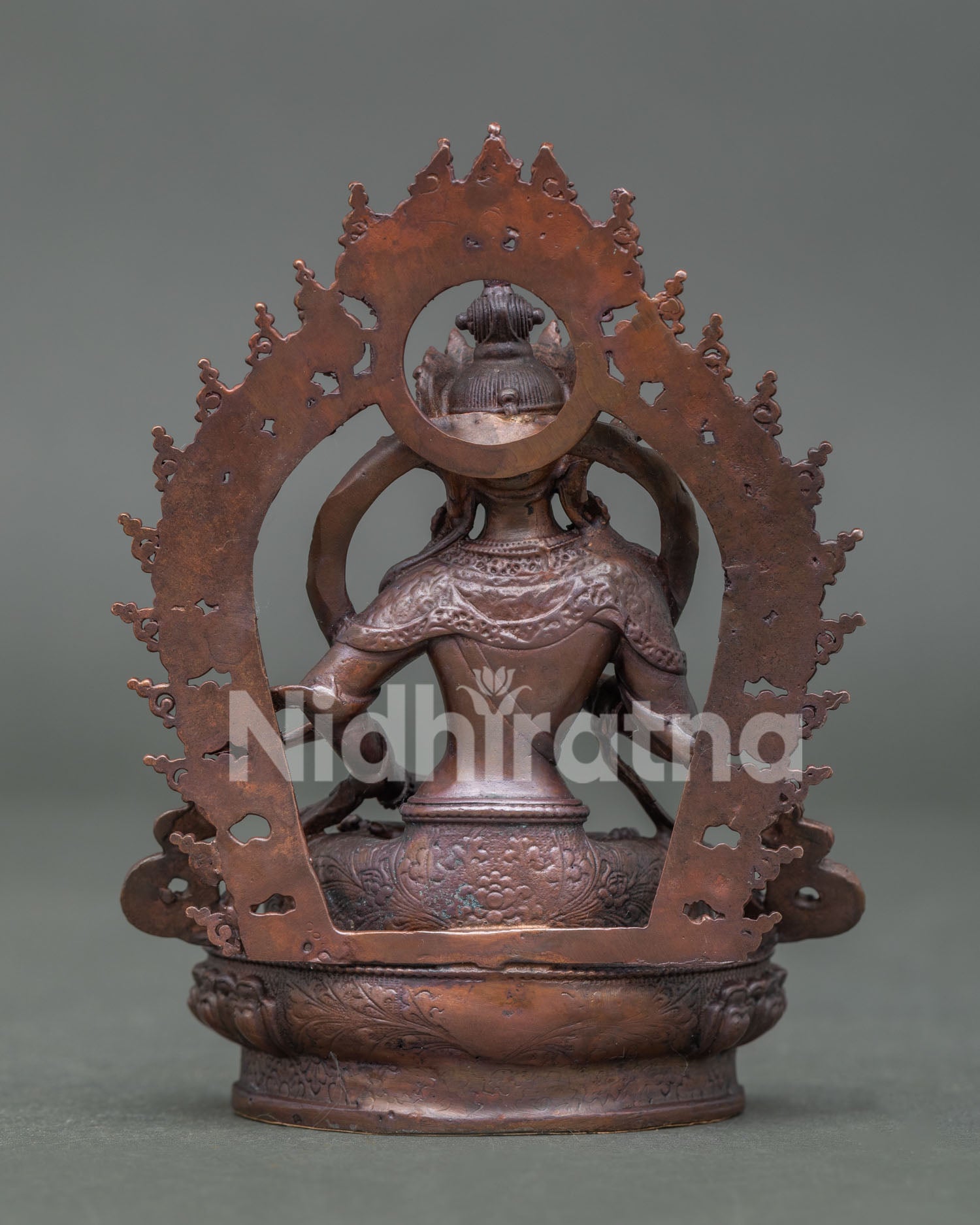 Back view of Handmade Vajrasattva Statue crafted by Newari artisans in Patan, Nepal