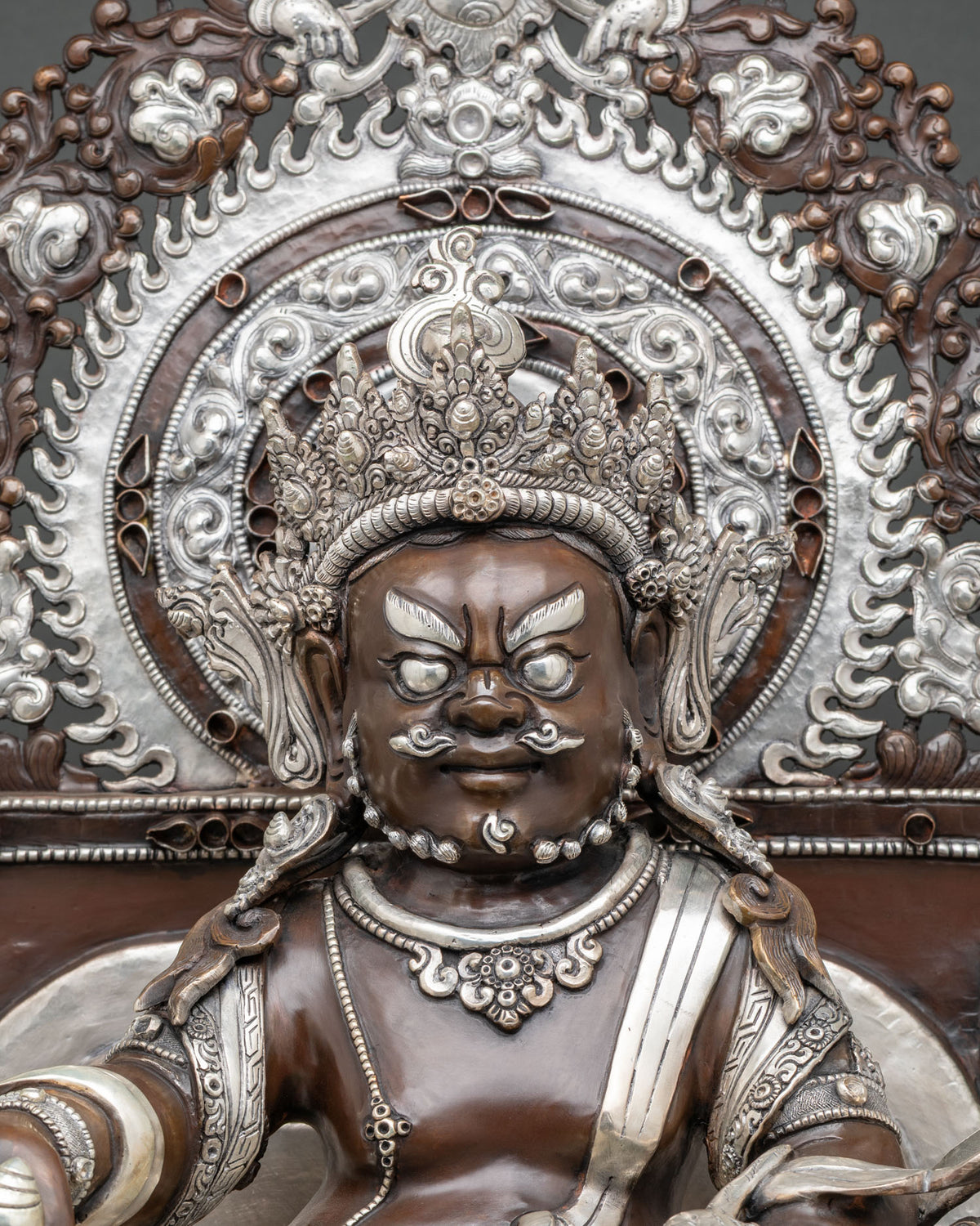 Buddhist Dzambhala Statue with Traditional Nepalese Details