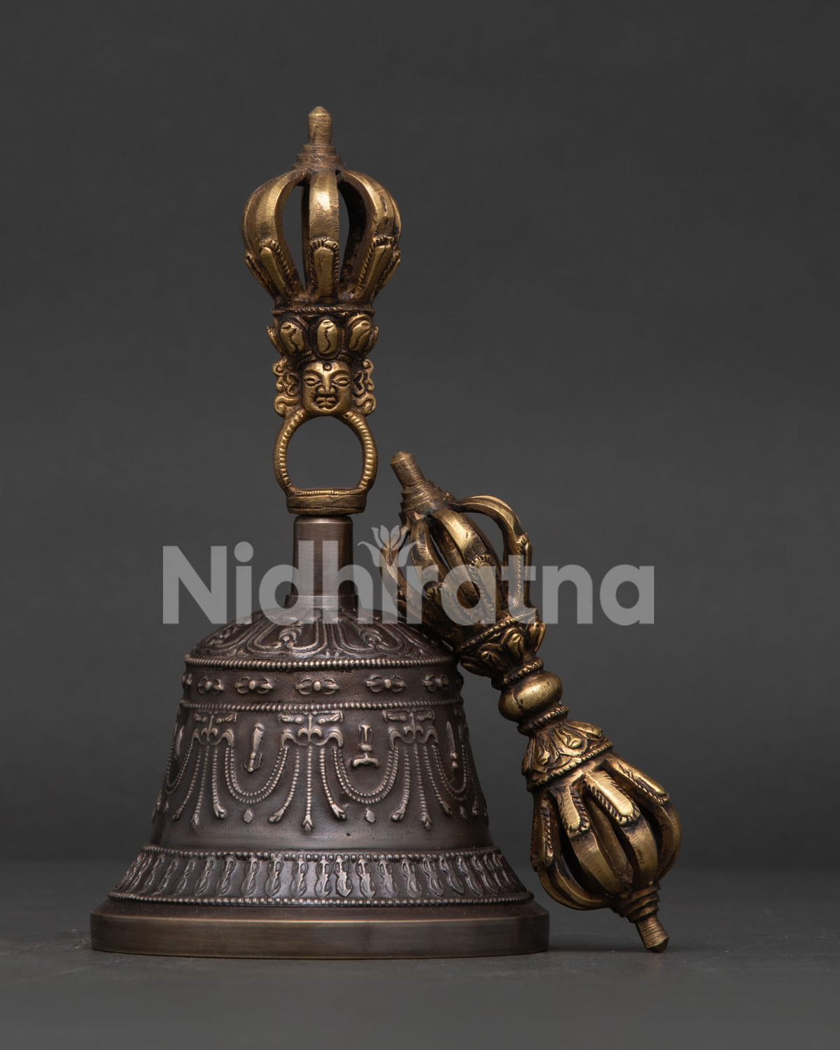 Buddhist Vajra Bell Set for home altar, meditation and devotional practice
