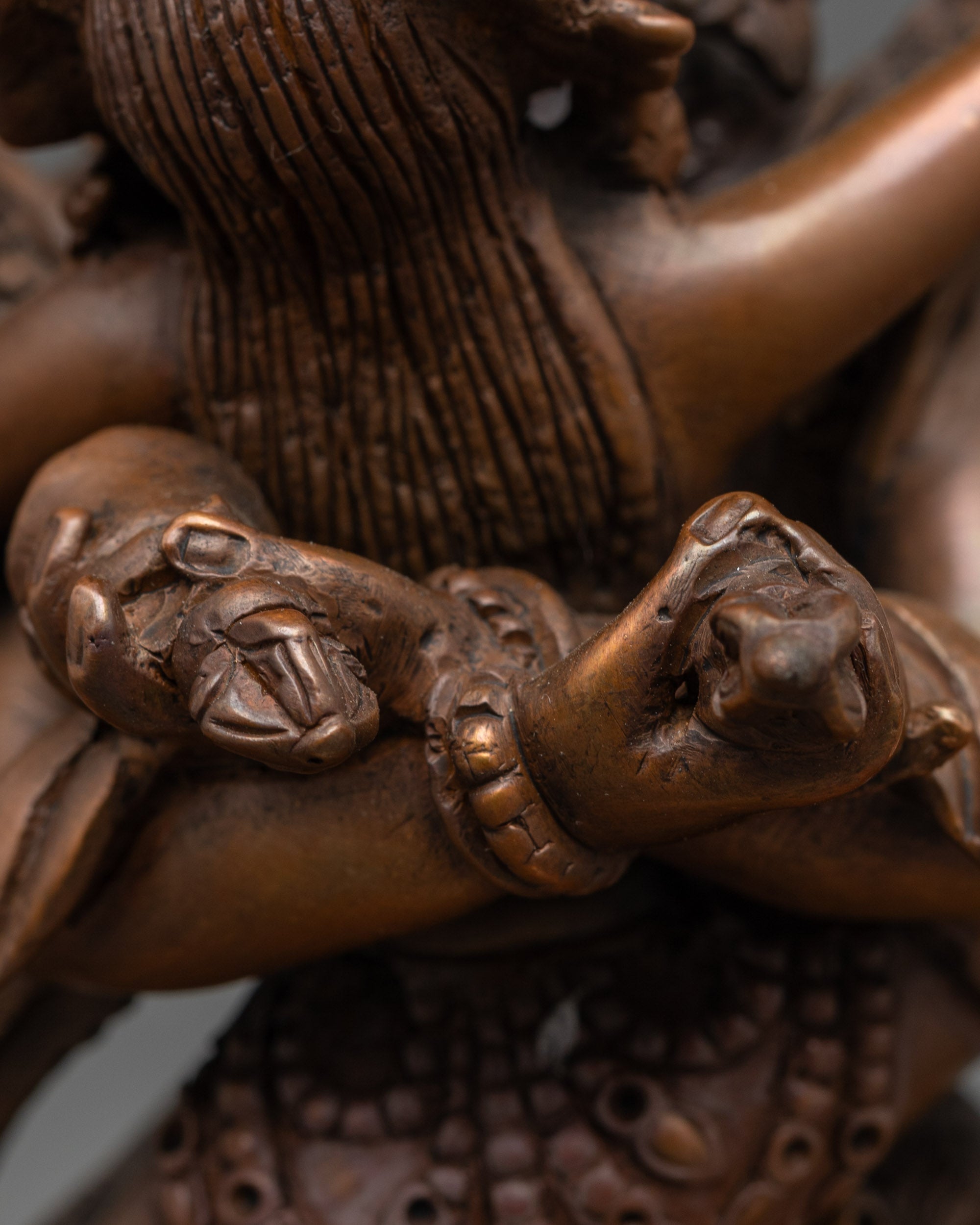 Tantric Chakrasamvara Consort Statue | Oxidized Copper Himalayan Art