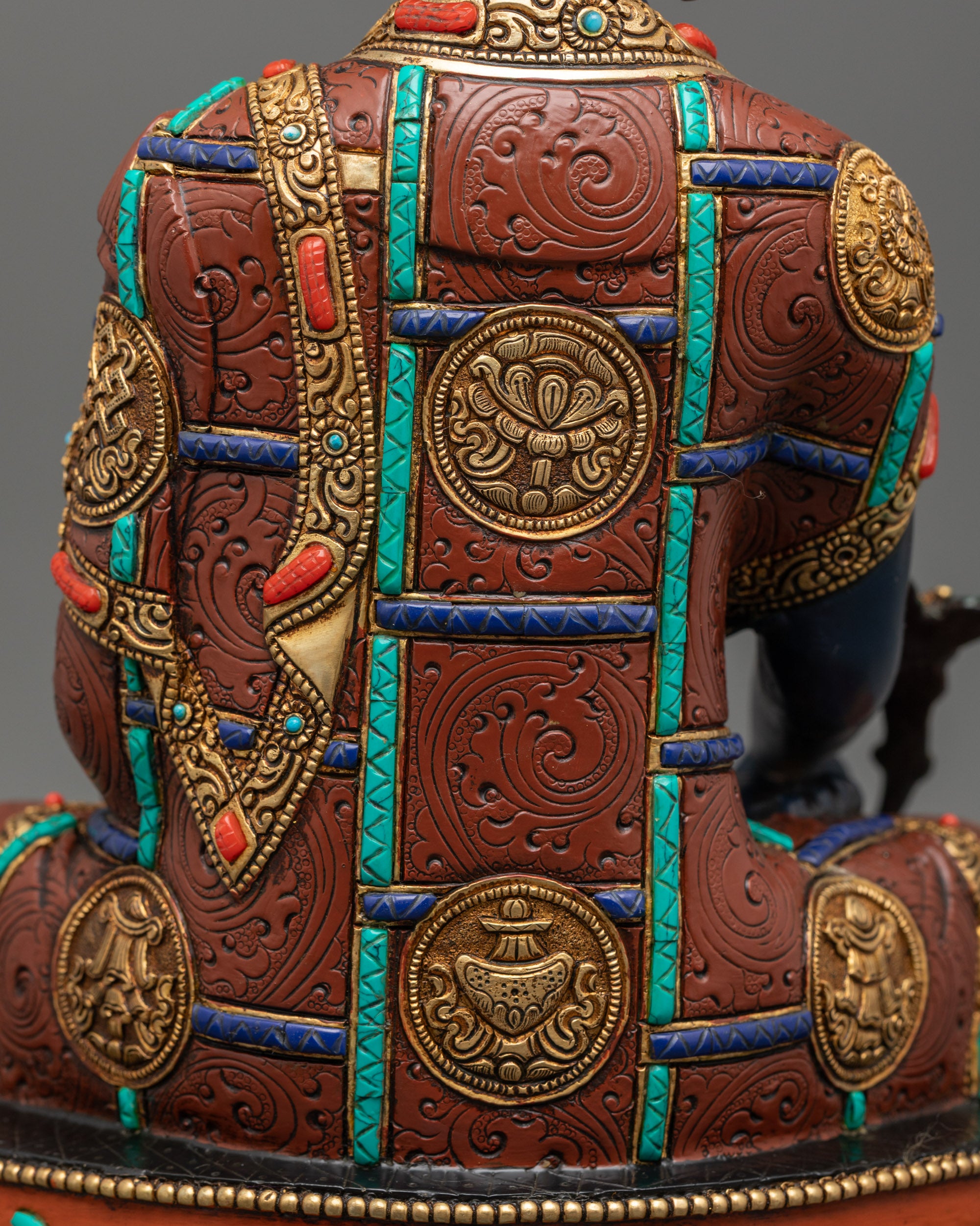 Blue Bhaisajyaguru Statue | Traditional Nepalese Idol for Healing