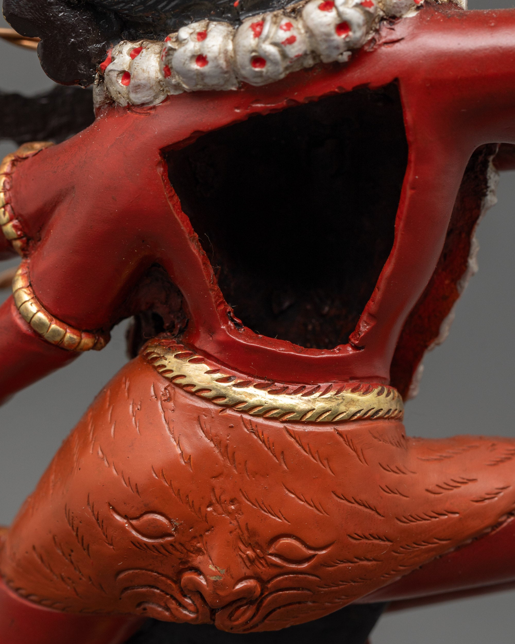 Traditionally Crafted Red Colored Kurukulla Statue For Sale