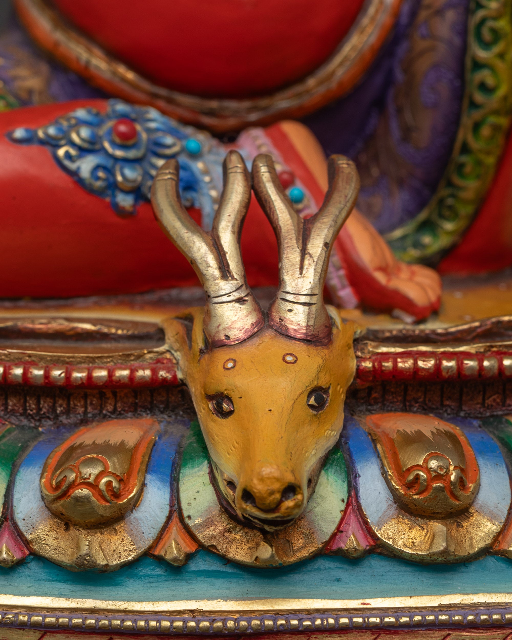 Red Hued Virupa Statue | Spiritual Sculpture for Spiritual Altars
