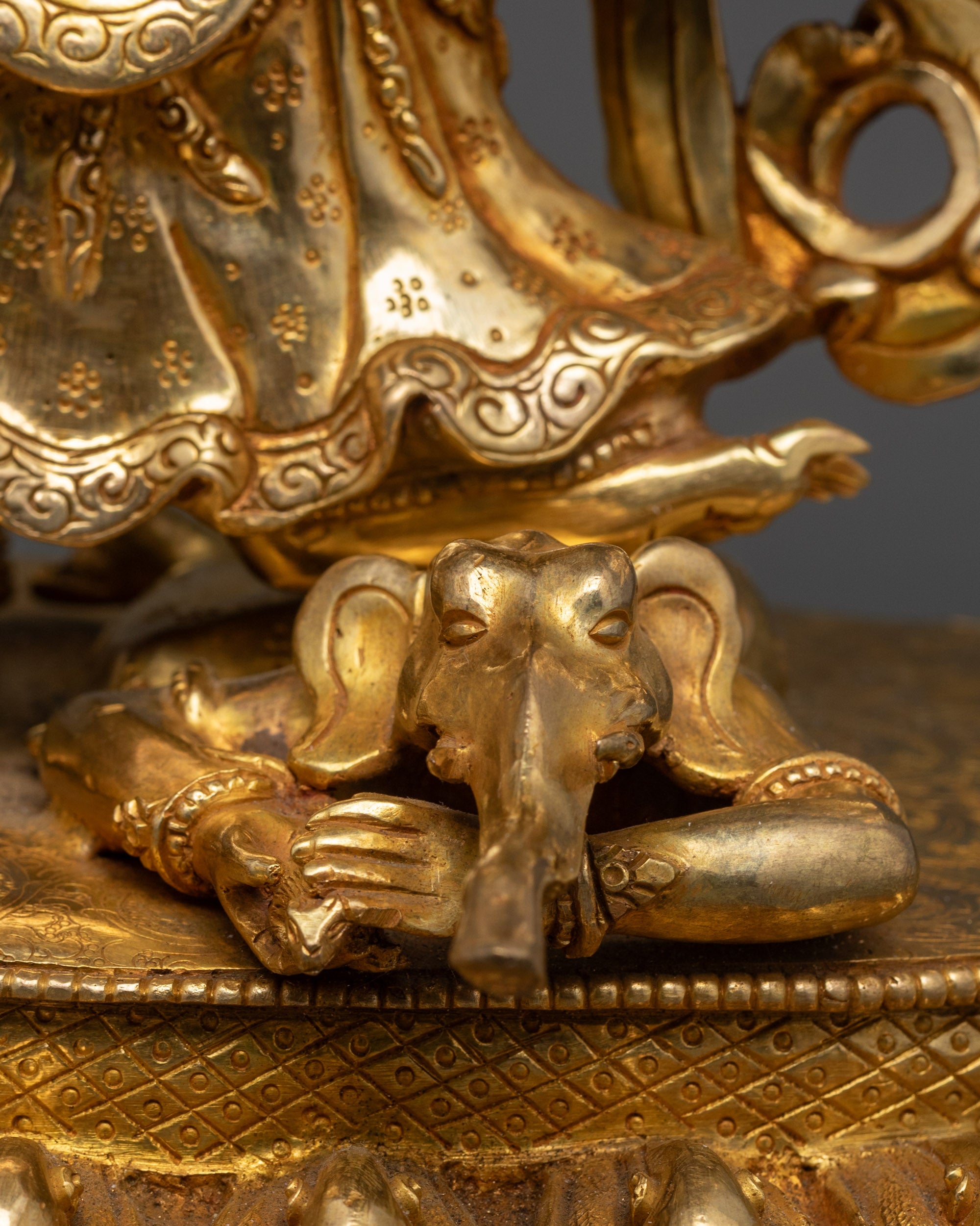White Mahakala Statue from Nepal | Wrathful Deity for Meditation