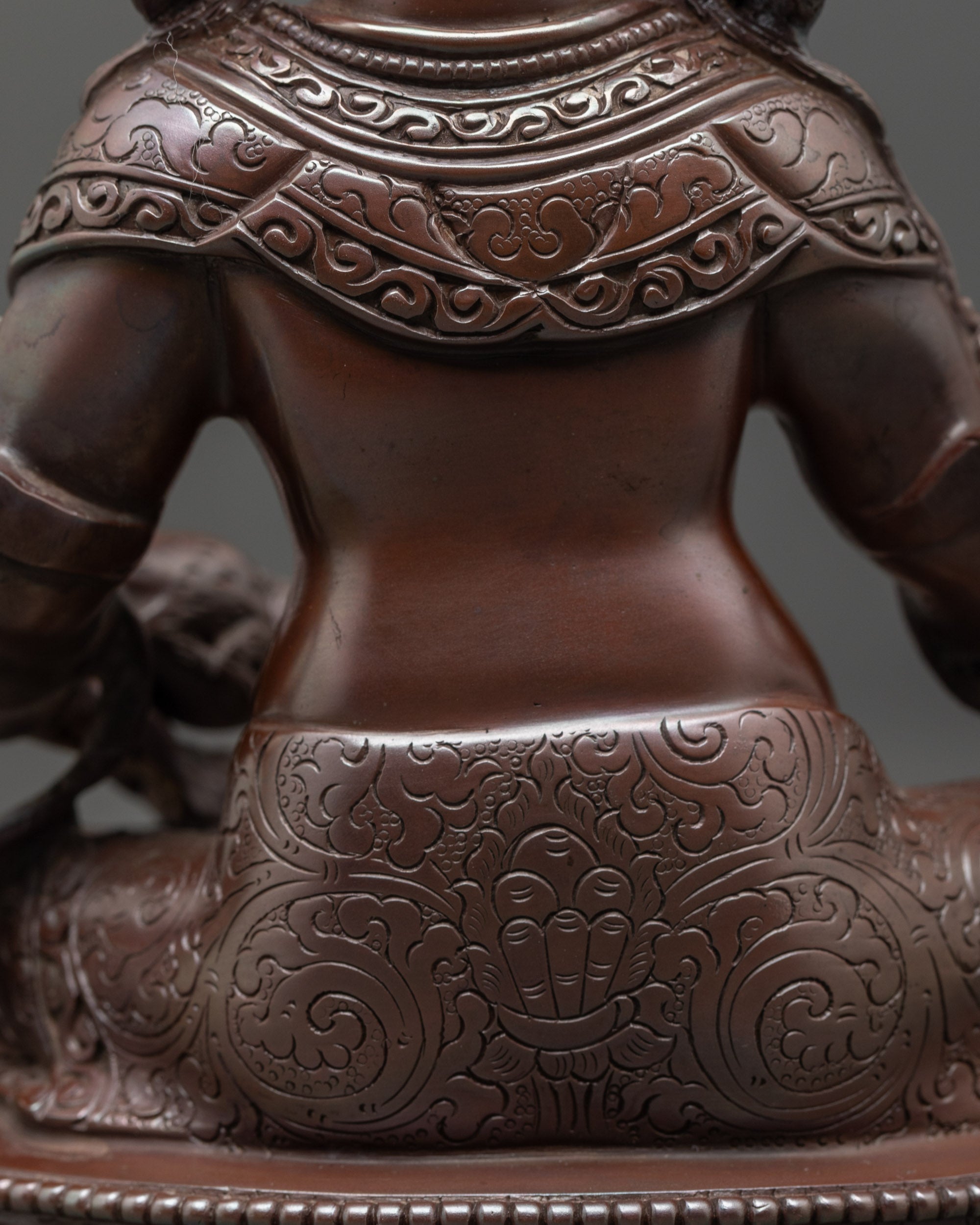 Black Oxidized Dzambhala Sculpture | Handmade Guardian of Treasures
