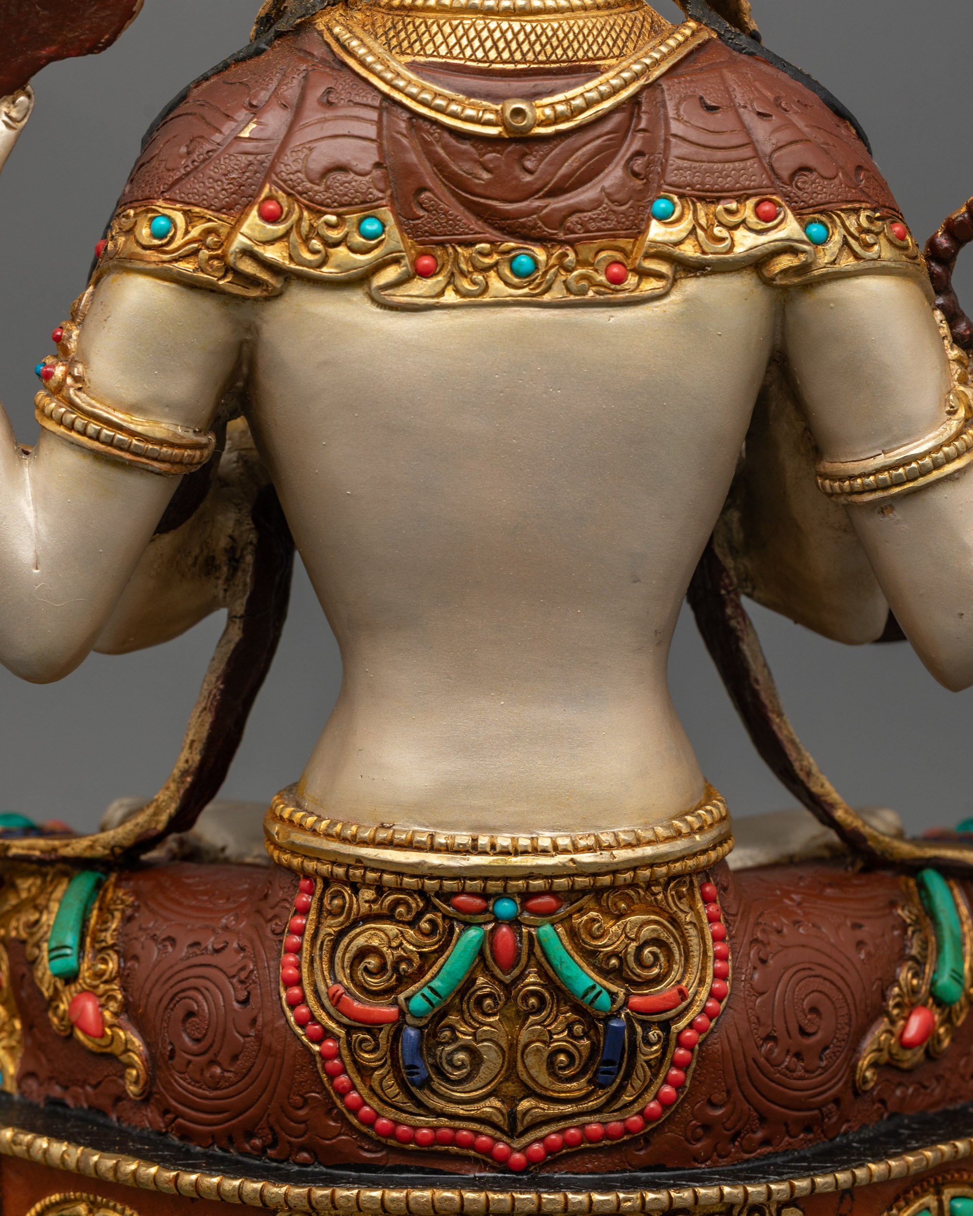 Tibetan four-Armed Chenrezig Statue | Bodhisattva Deity of Compassion