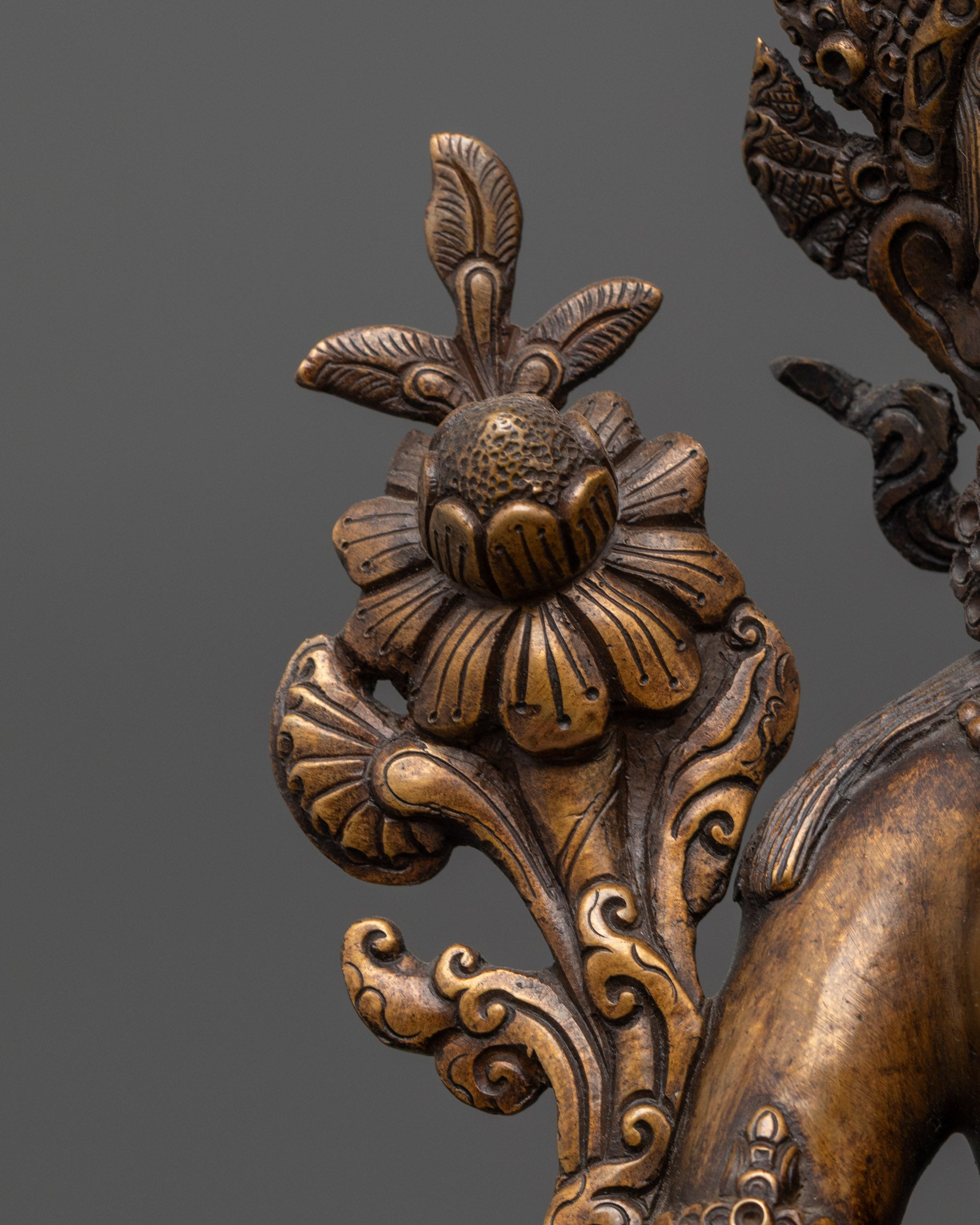 Majestic Green Tara Statue | Himalayan Traditional Buddhist Art