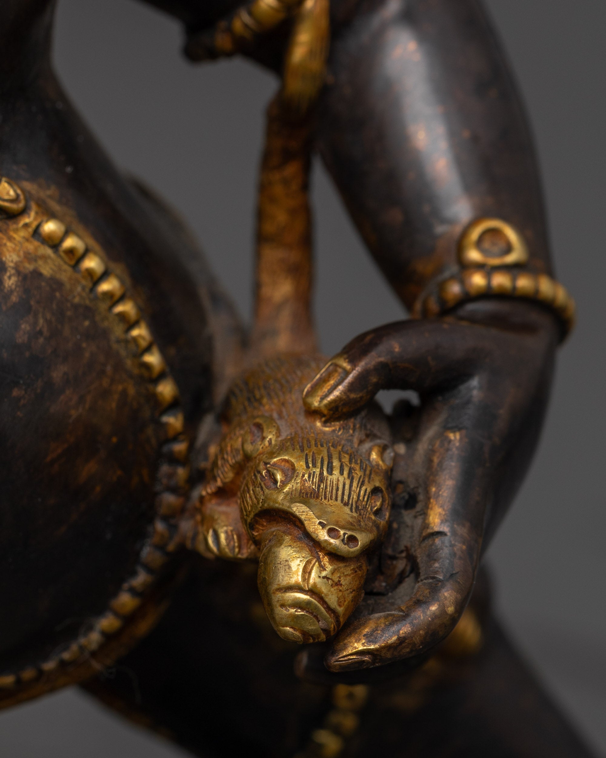 Black Dzambhala Statue | Buddhist Wealth God Statue for Fortune