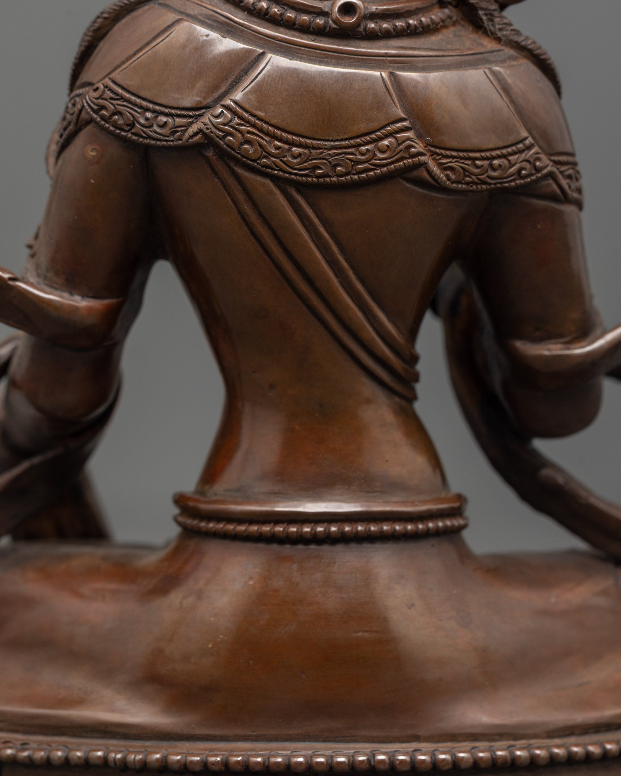 Oxidized Bodhisattva Ksitigarbha Statue | Nepalese Buddhist Art