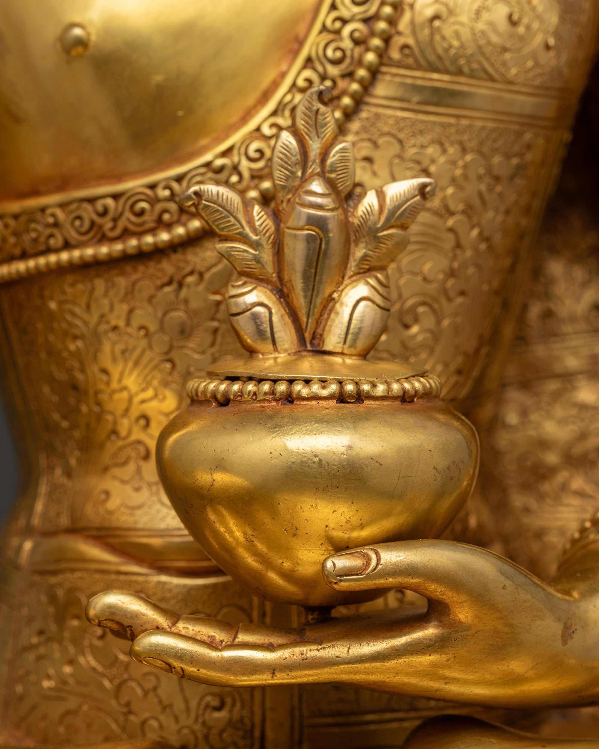 Healing Bhaisajyaguru Buddha Statue | Traditional Nepalese Handcraft