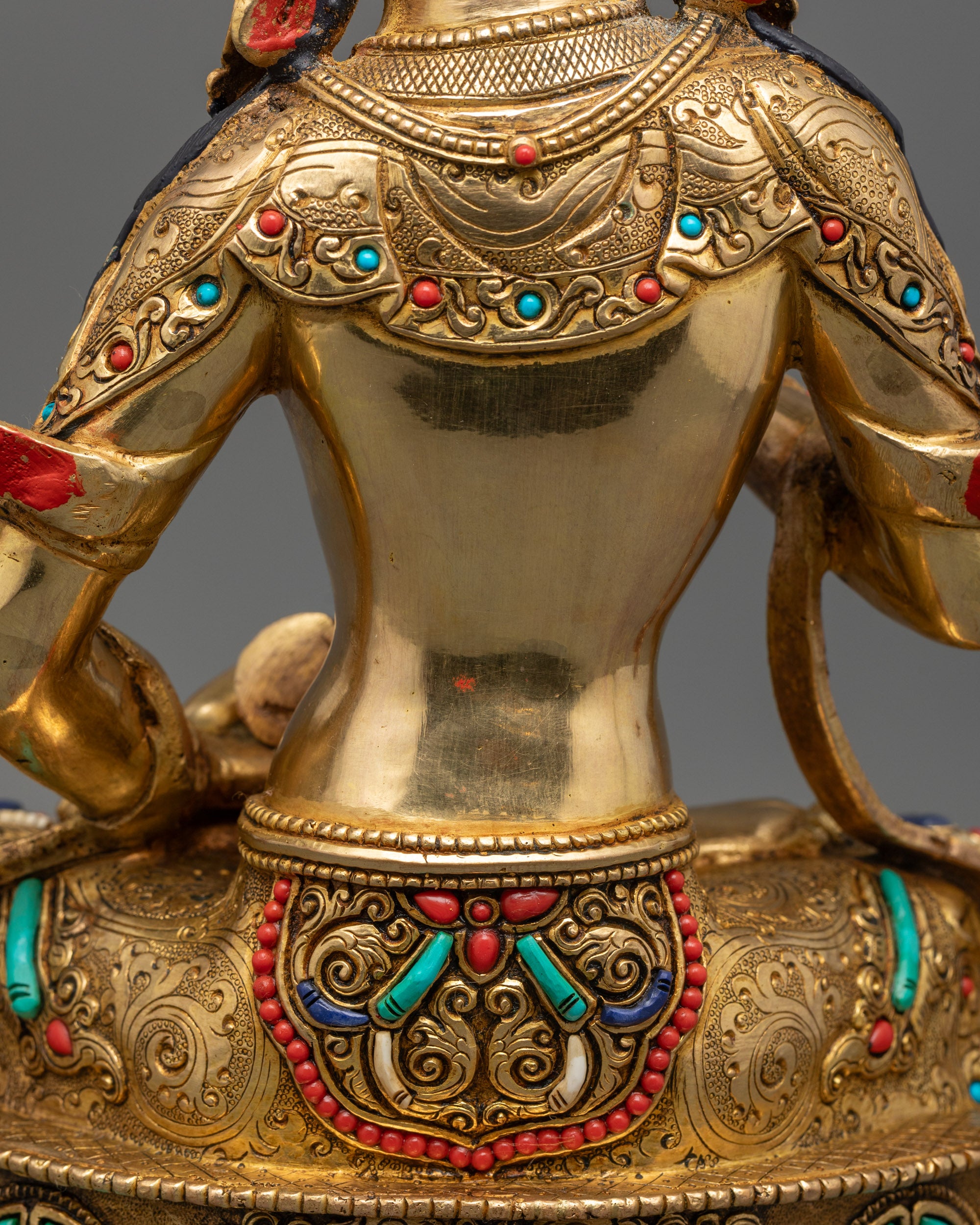Authentic Vajrasattva Statue | 24K Gold-Gilded Face Buddhist Statue