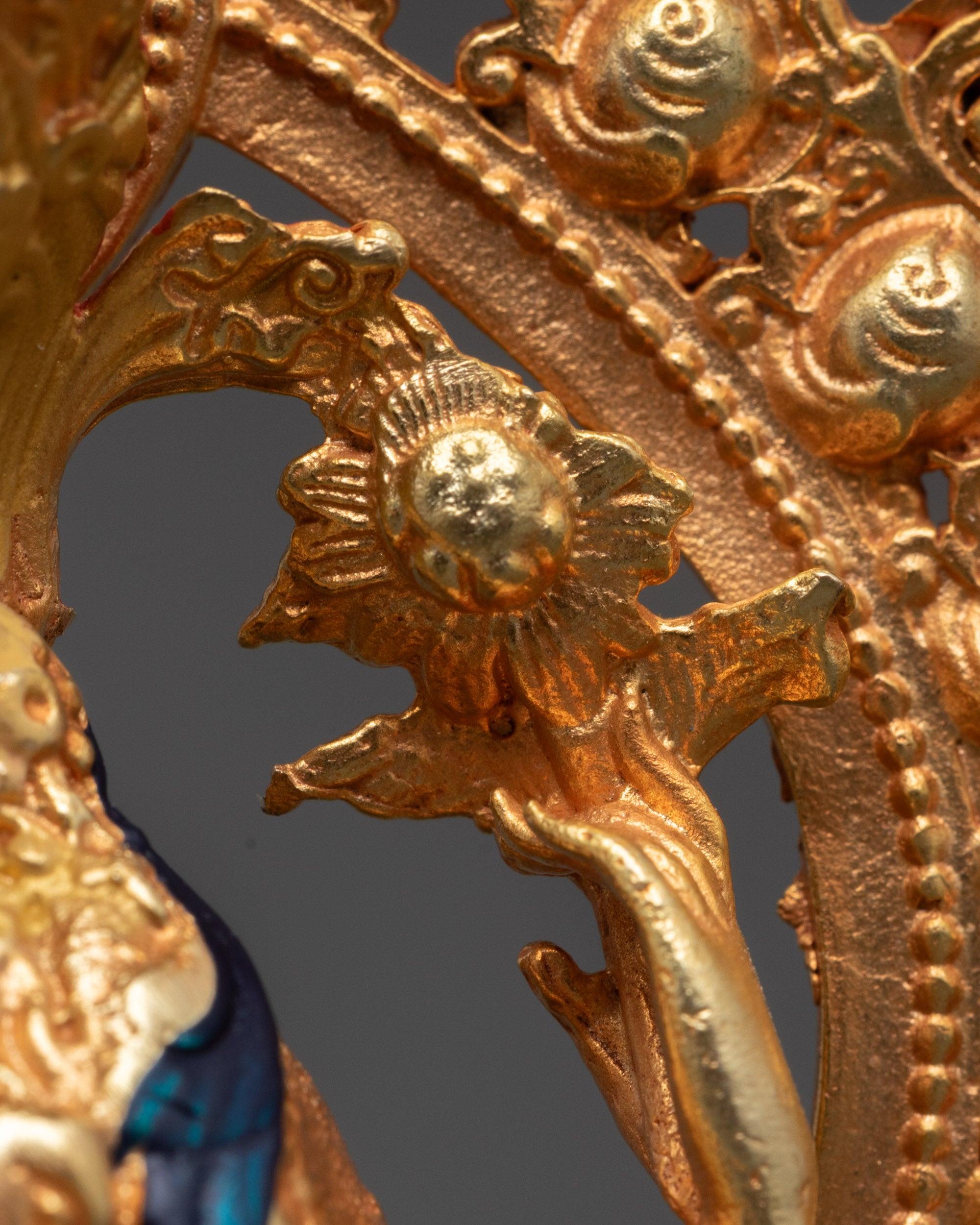 Nepalese Chenrezig Statue | 24k Gold Gilded Machine-Cast