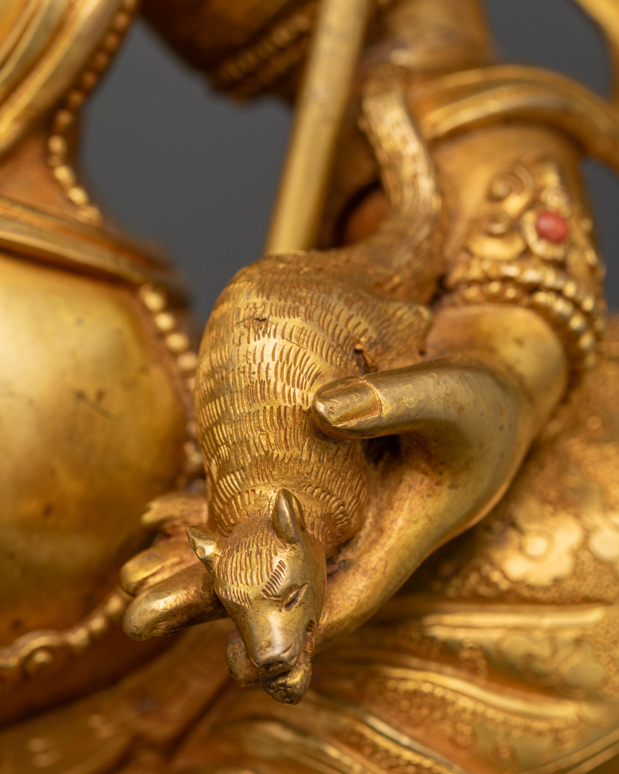 Wealth Deity White Dzambhala Statue | Prosperity Deity