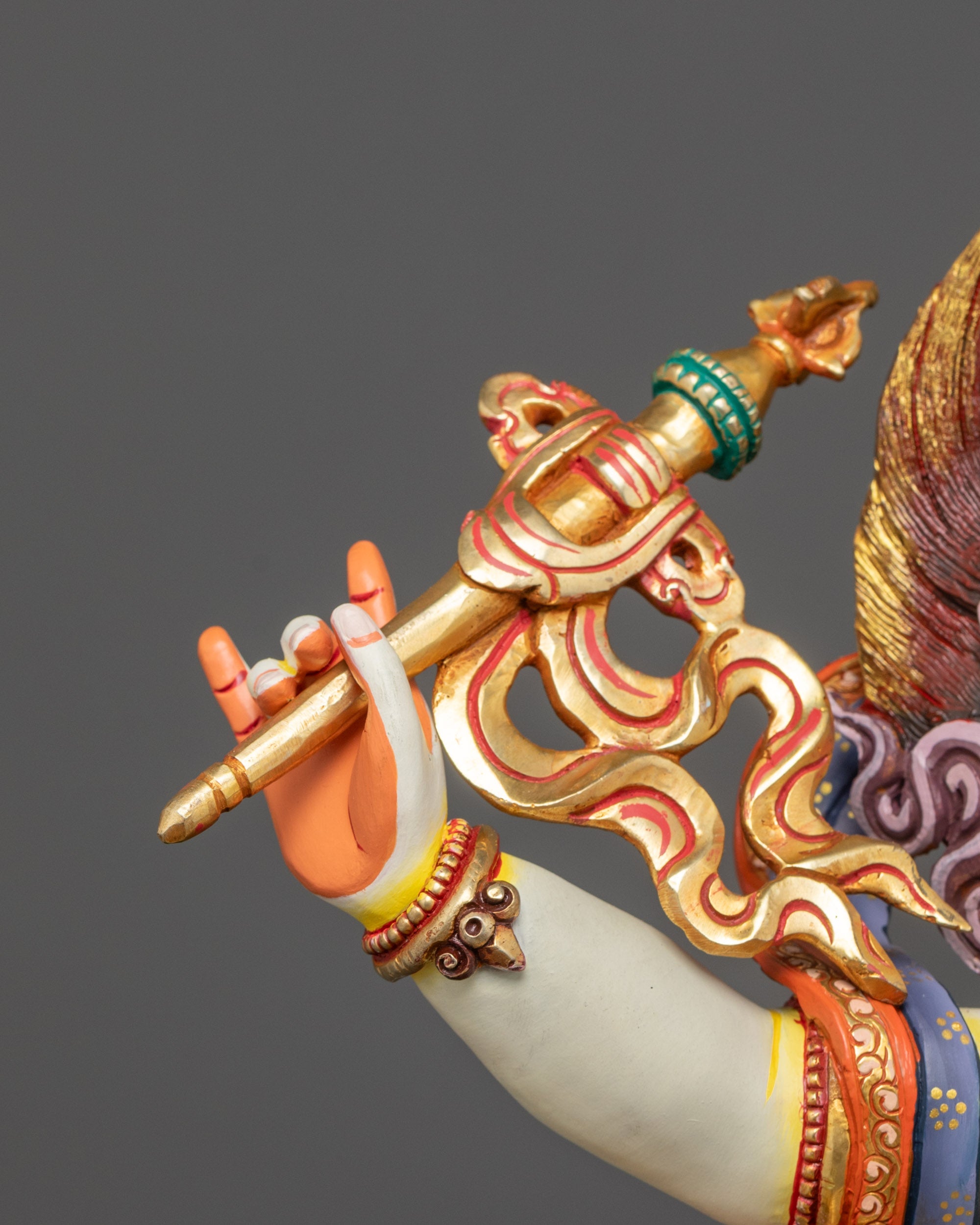 Nepalese White Dzambhala Statue | God of Prosperity