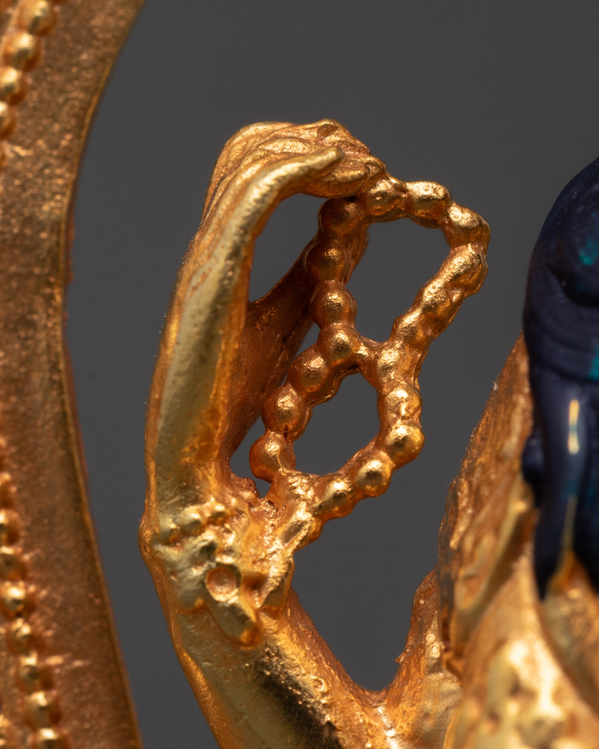 Nepalese Chenrezig Statue | 24k Gold Gilded Machine-Cast
