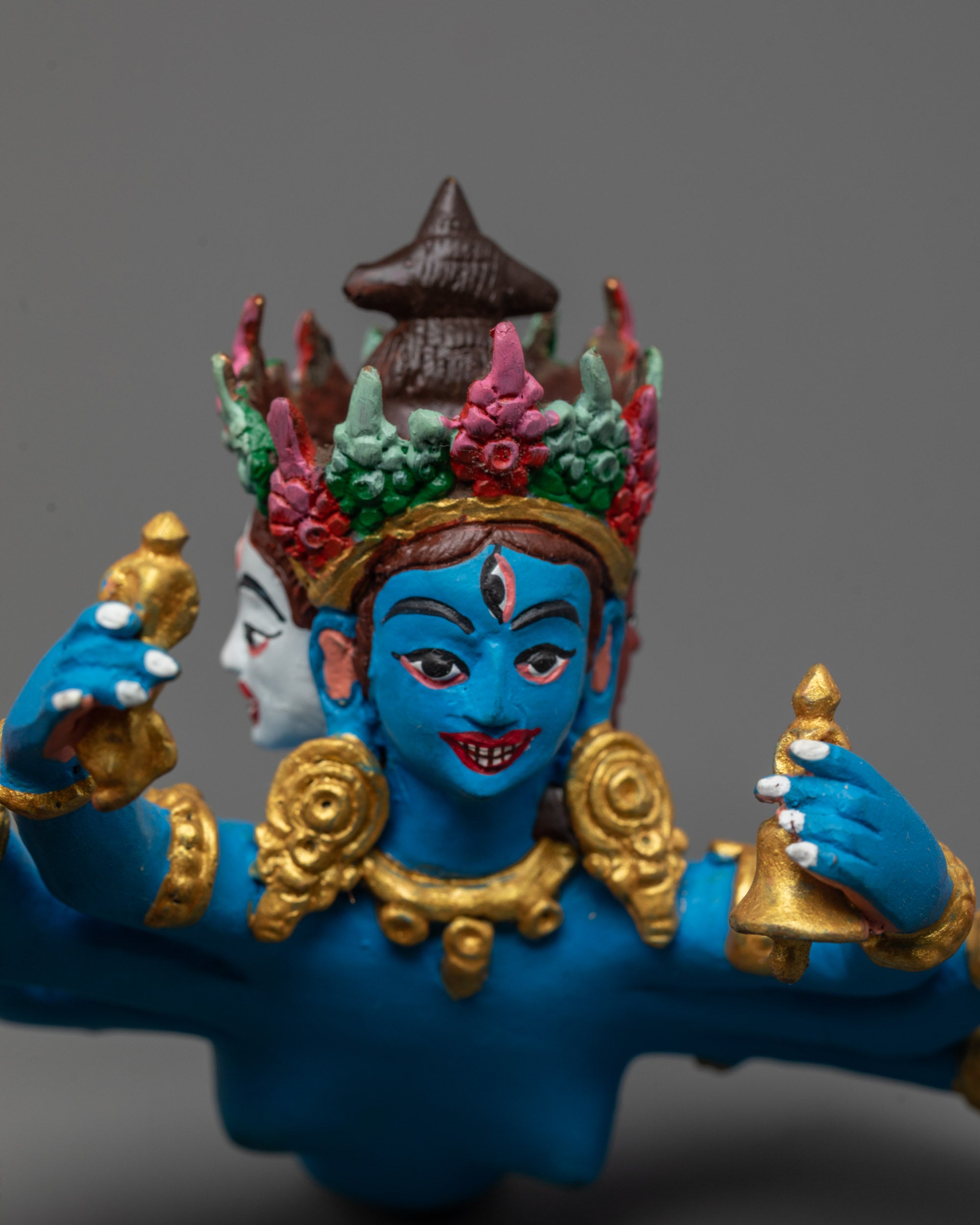Guhyasamaja Consort Statue | Spiritual Copper Sculpture from Nepal