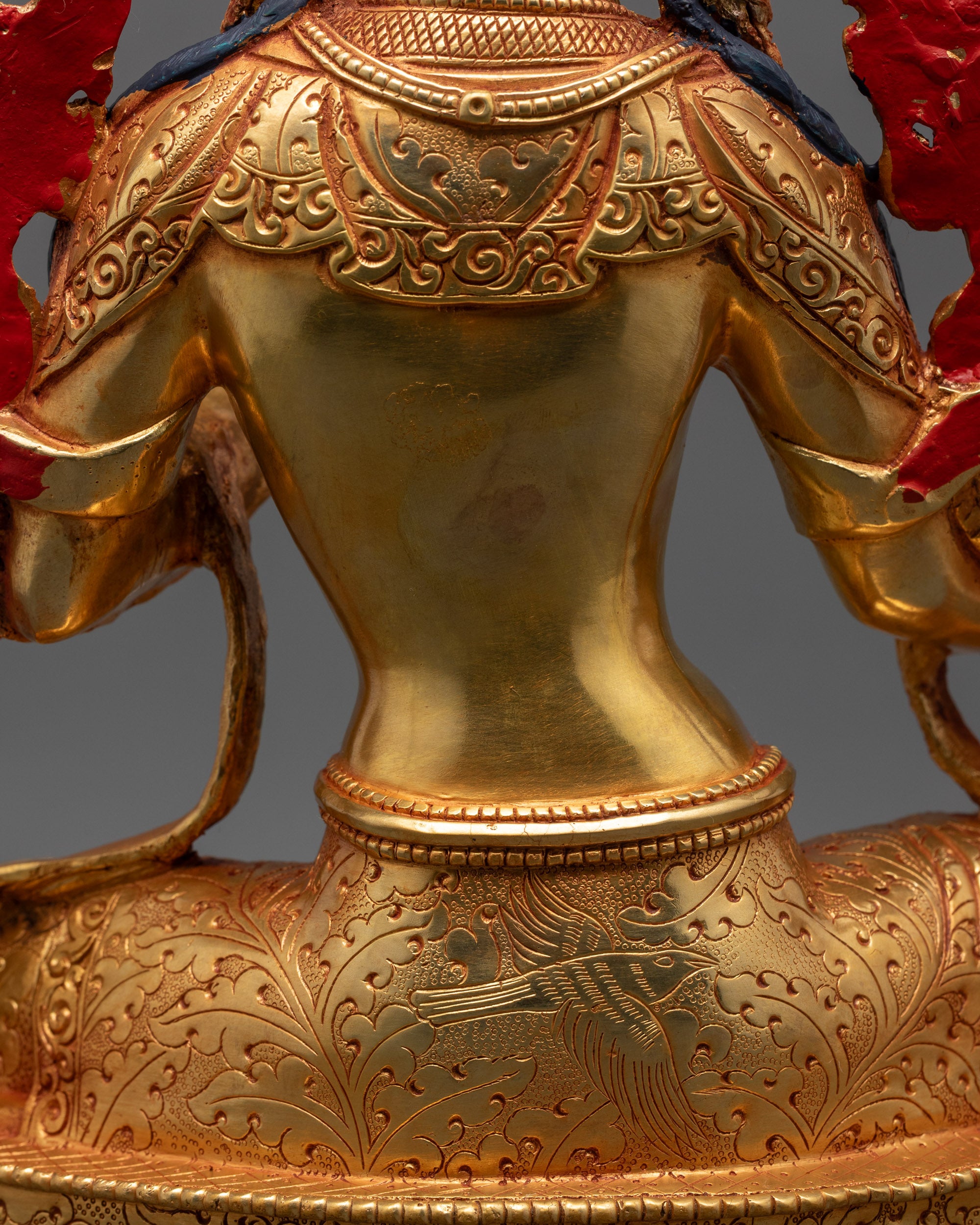 Nepalese Mother Tara Statue | 24K Gold Fire-Gilded Buddhist Sculpture