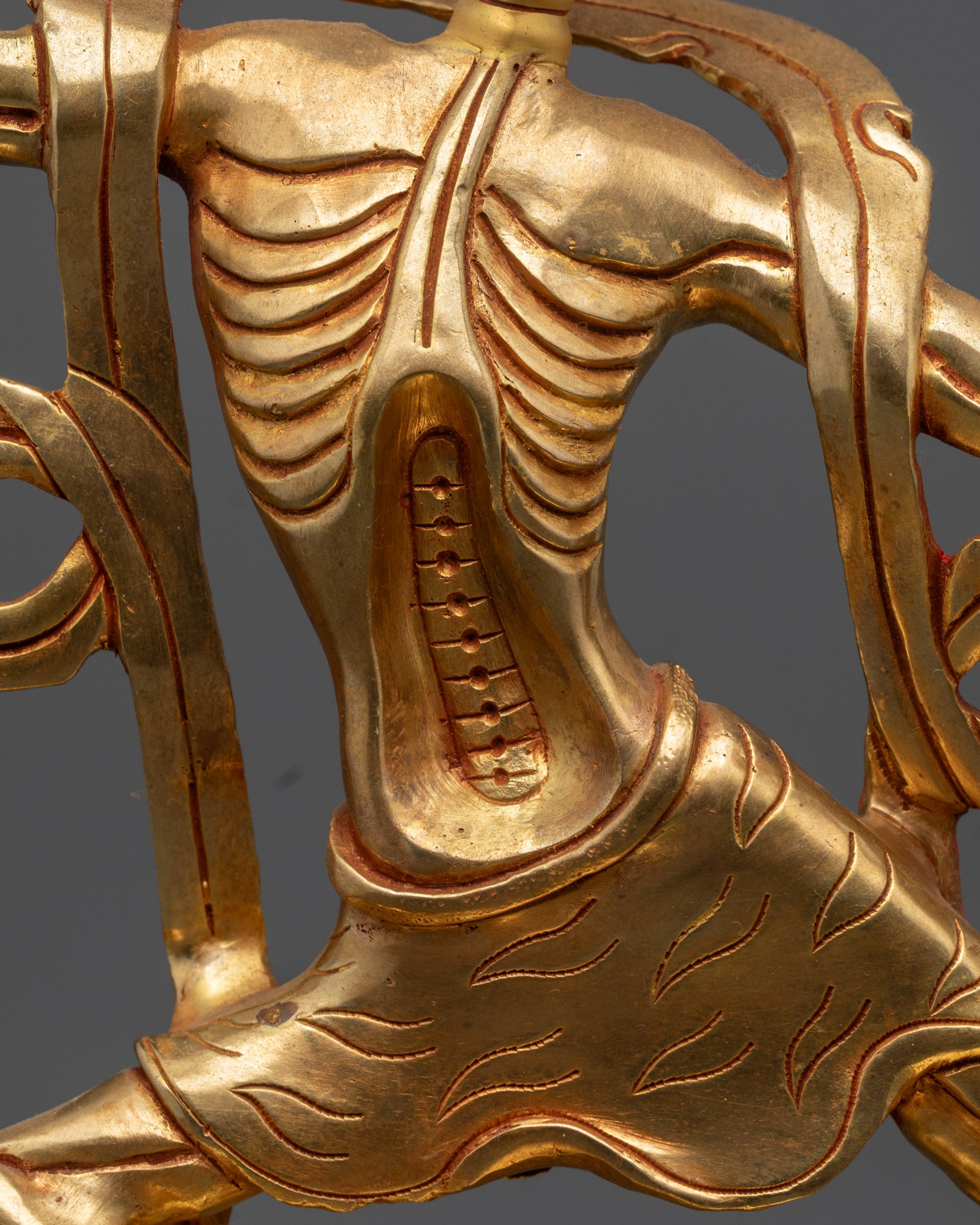 Skeleton Deity Chitipati Sculpture | Traditional Nepalese Buddhist Art