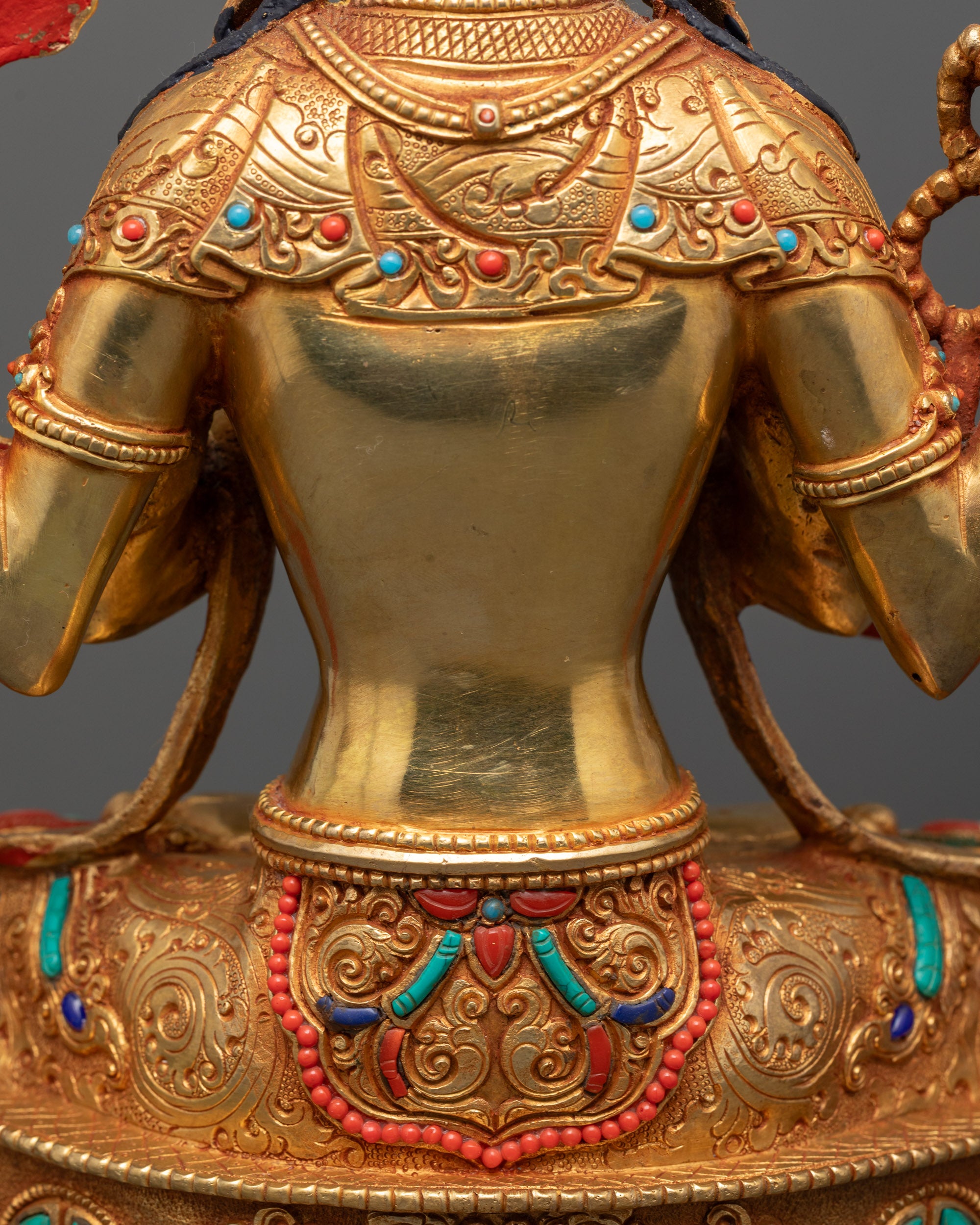 Tibetan Four Armed Handcrafted Chenrezig Statue
