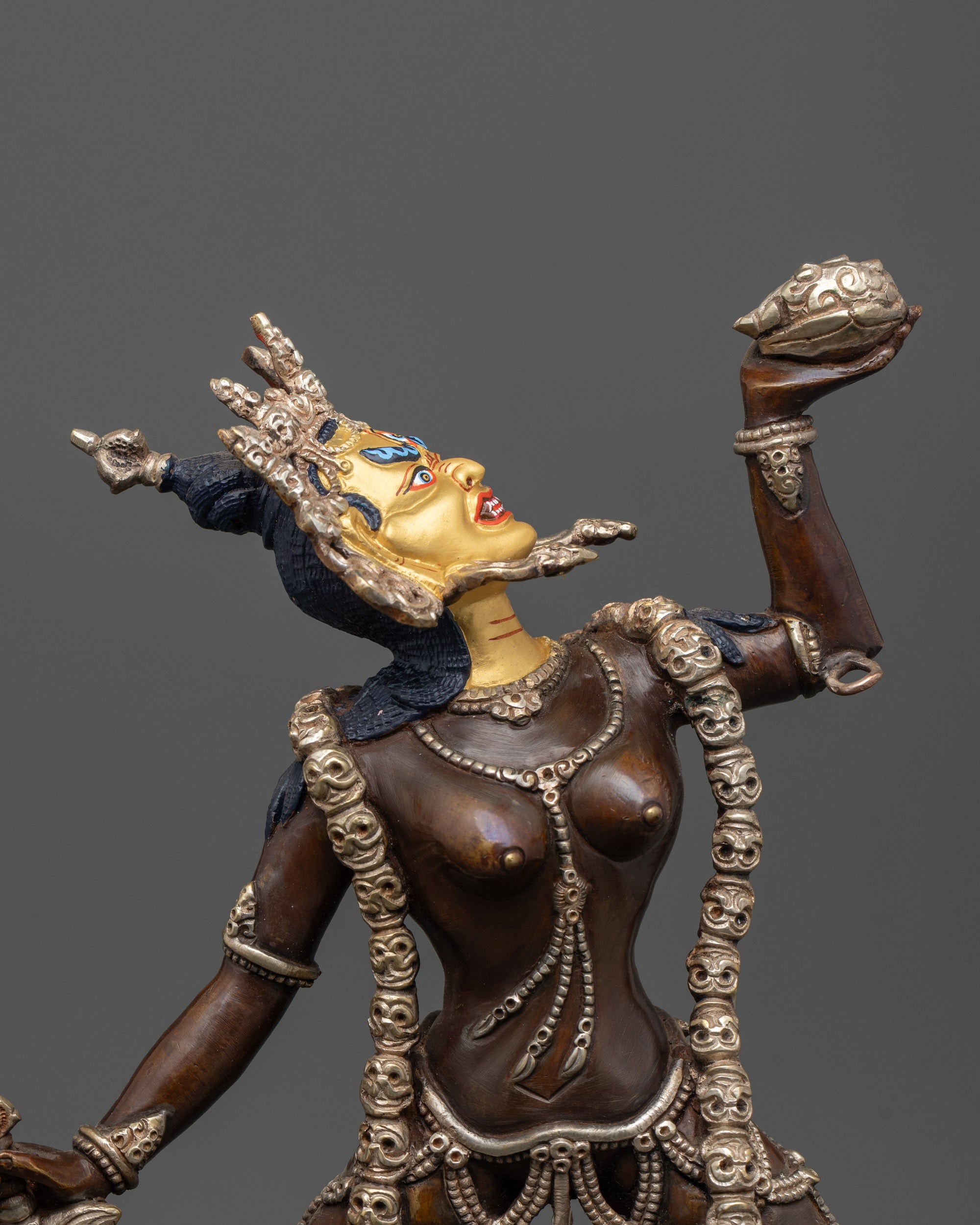 Oxidized Vajrayogini Statue | Handmade Buddhist Icon for Worship