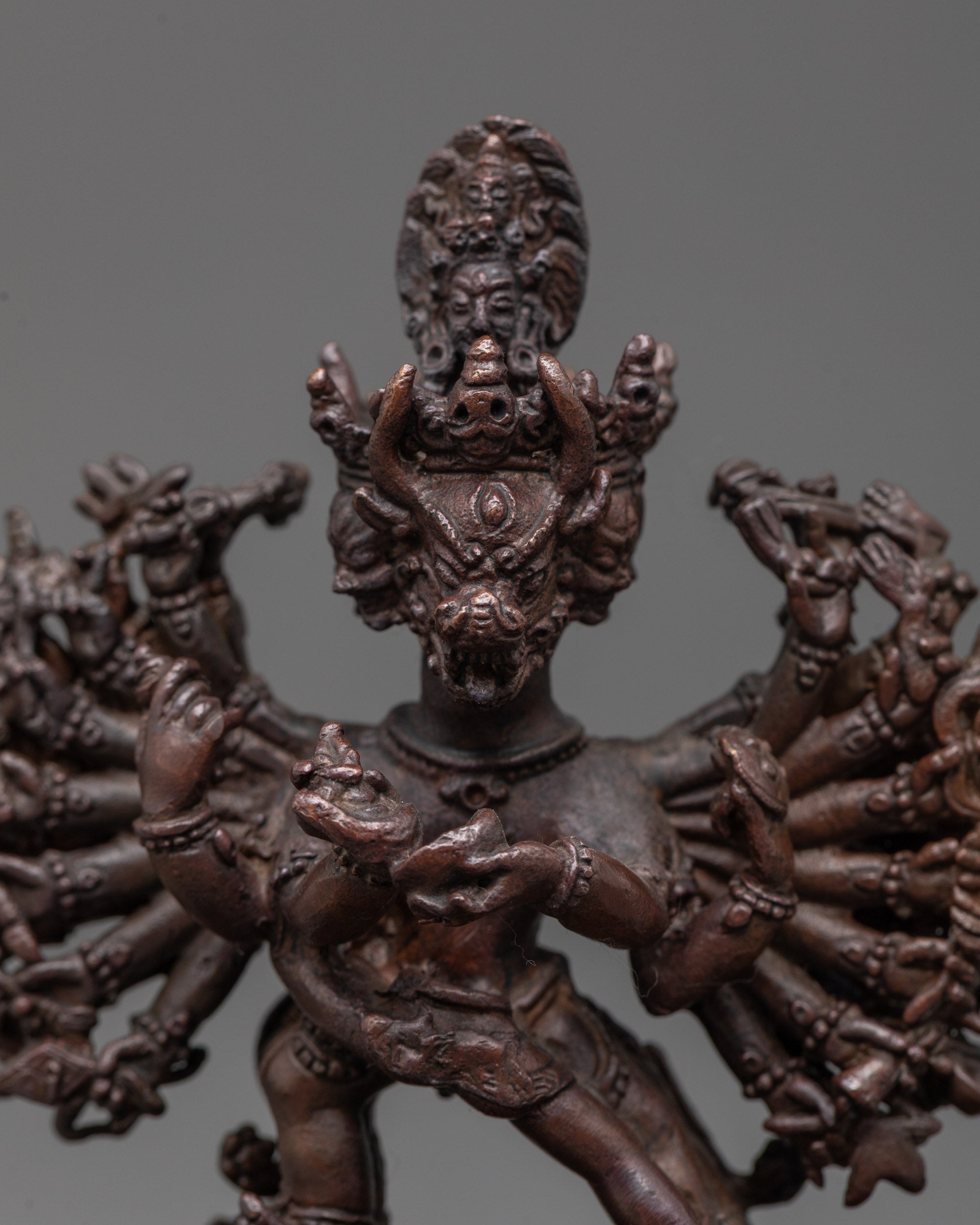 Stunning Oxidized Yamantaka Statue | Precision Machine-Made Design