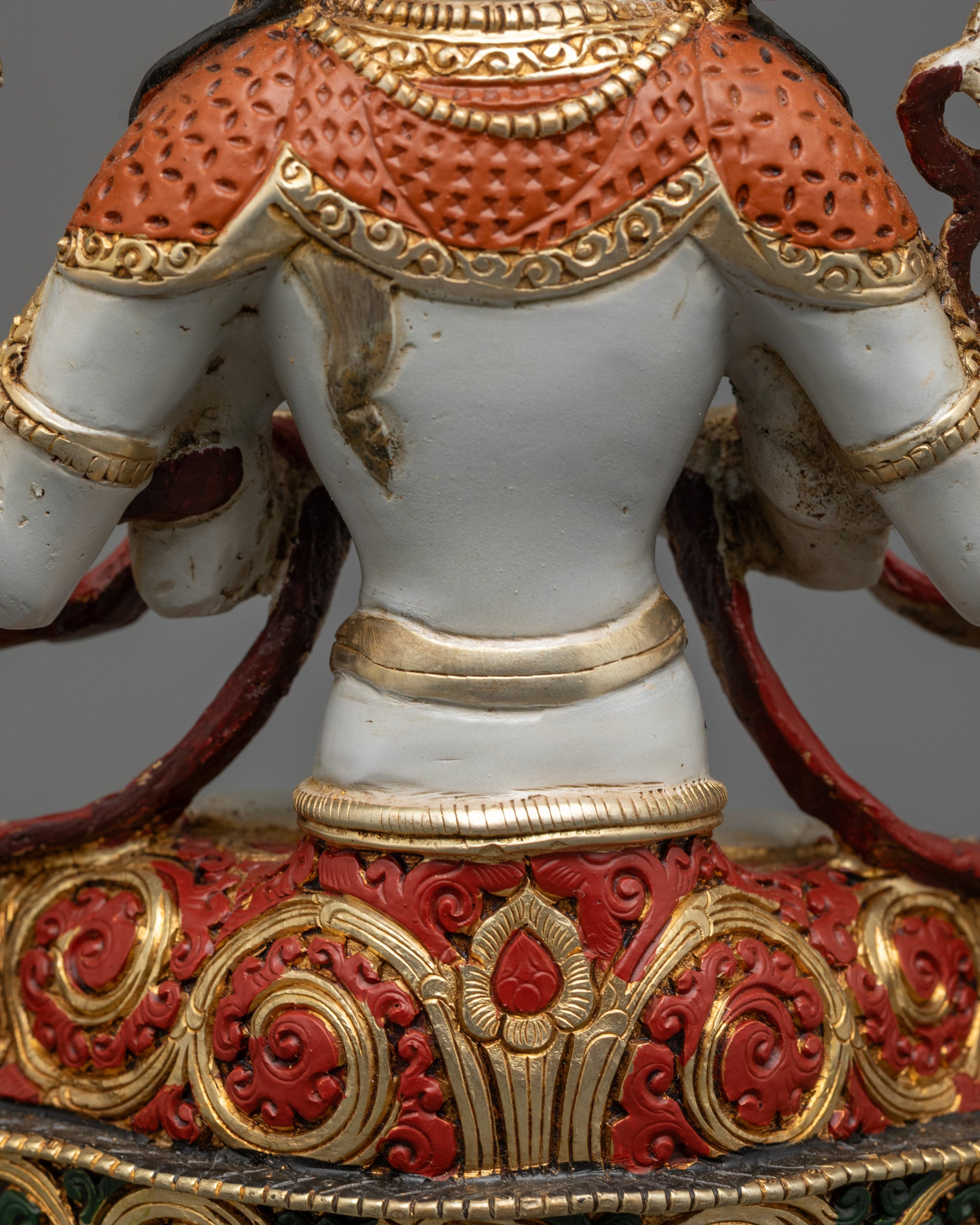 Devotional Chenrezig Sculpture | Meticulously Painted Buddhist Artwork