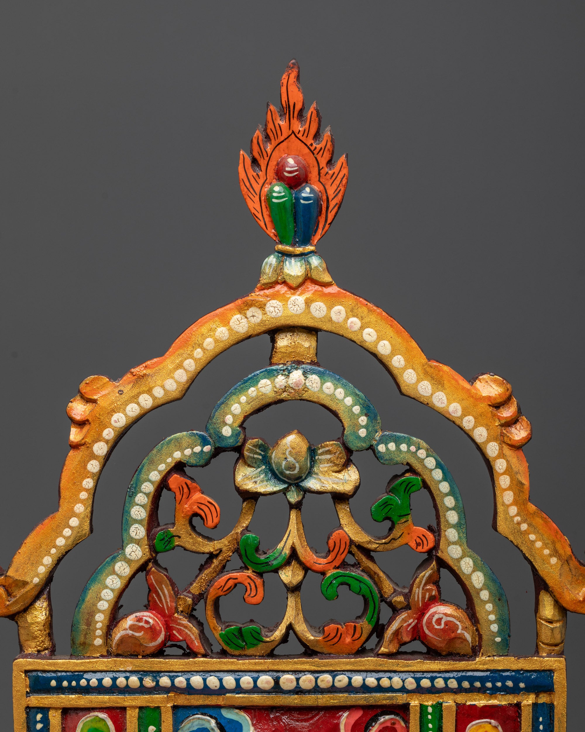 Traditional Buddhist Throne | Artisan Hand-Carved Woodwork