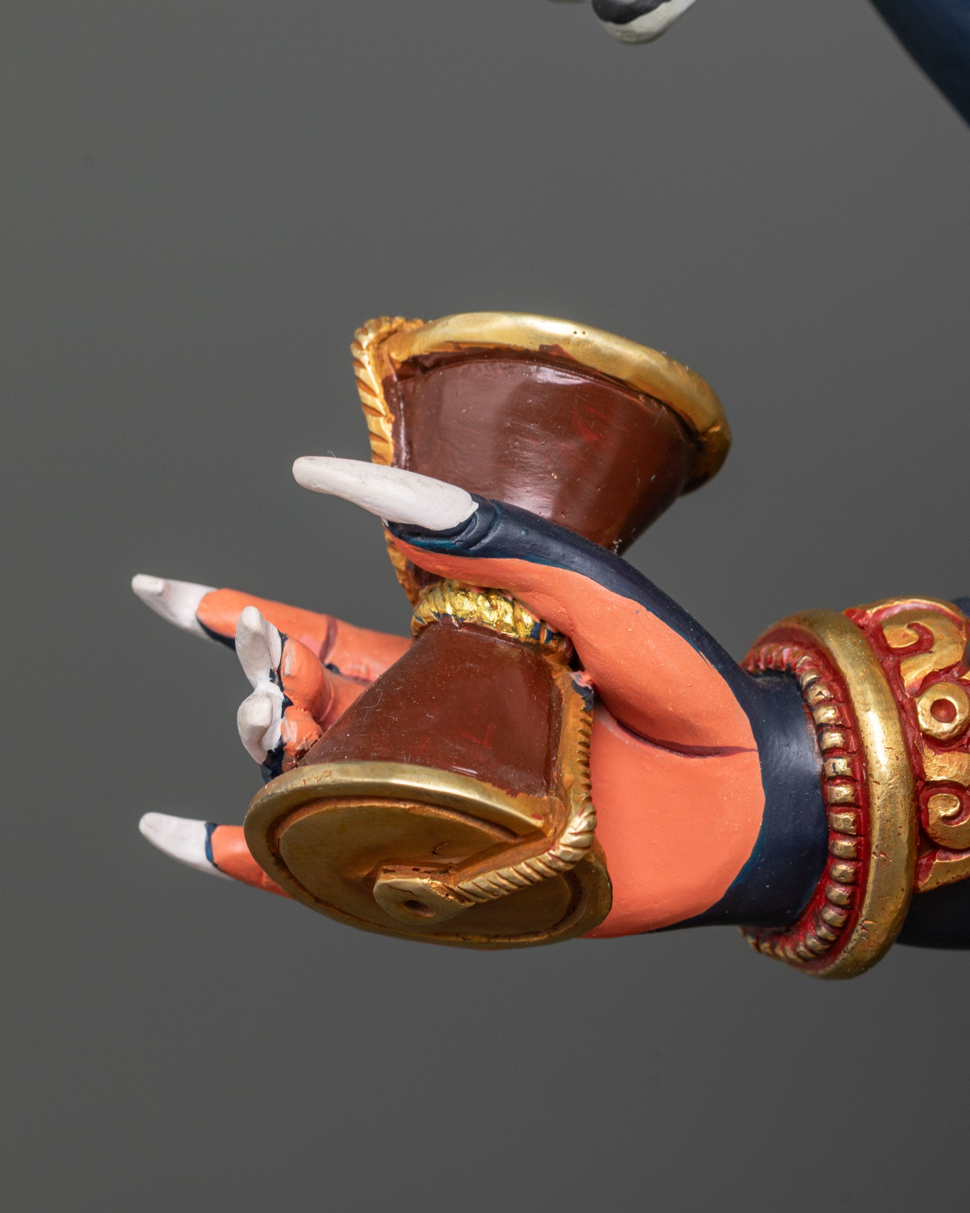 Colored Six Armed Mahakala Statue | Buddhist Protector Statue