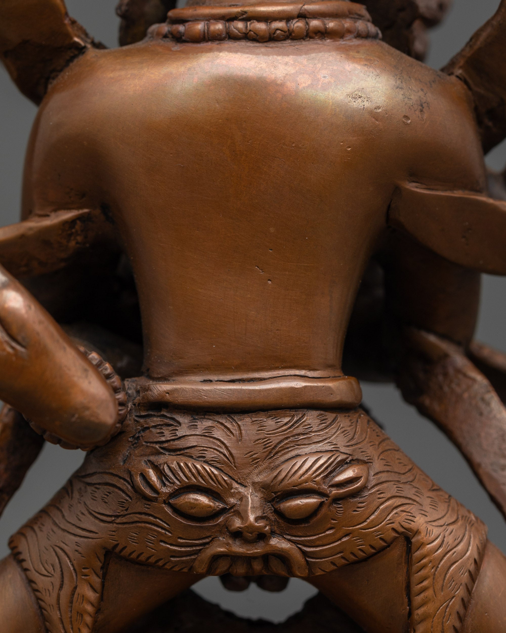 Tantric Chakrasamvara Consort Statue | Oxidized Copper Himalayan Art