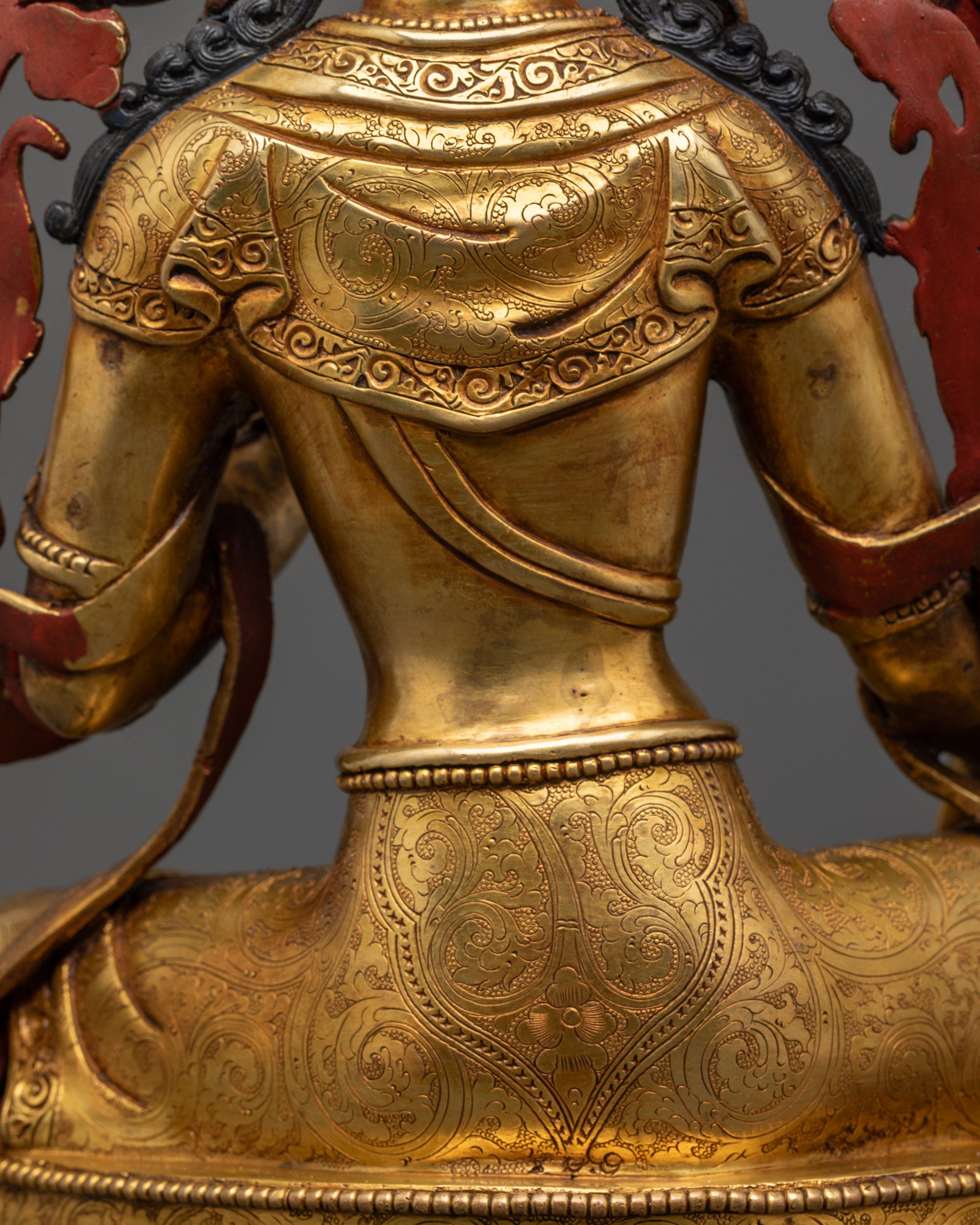 Tranquil Green Tara Statue | Original Handmade Buddhist Sculpture
