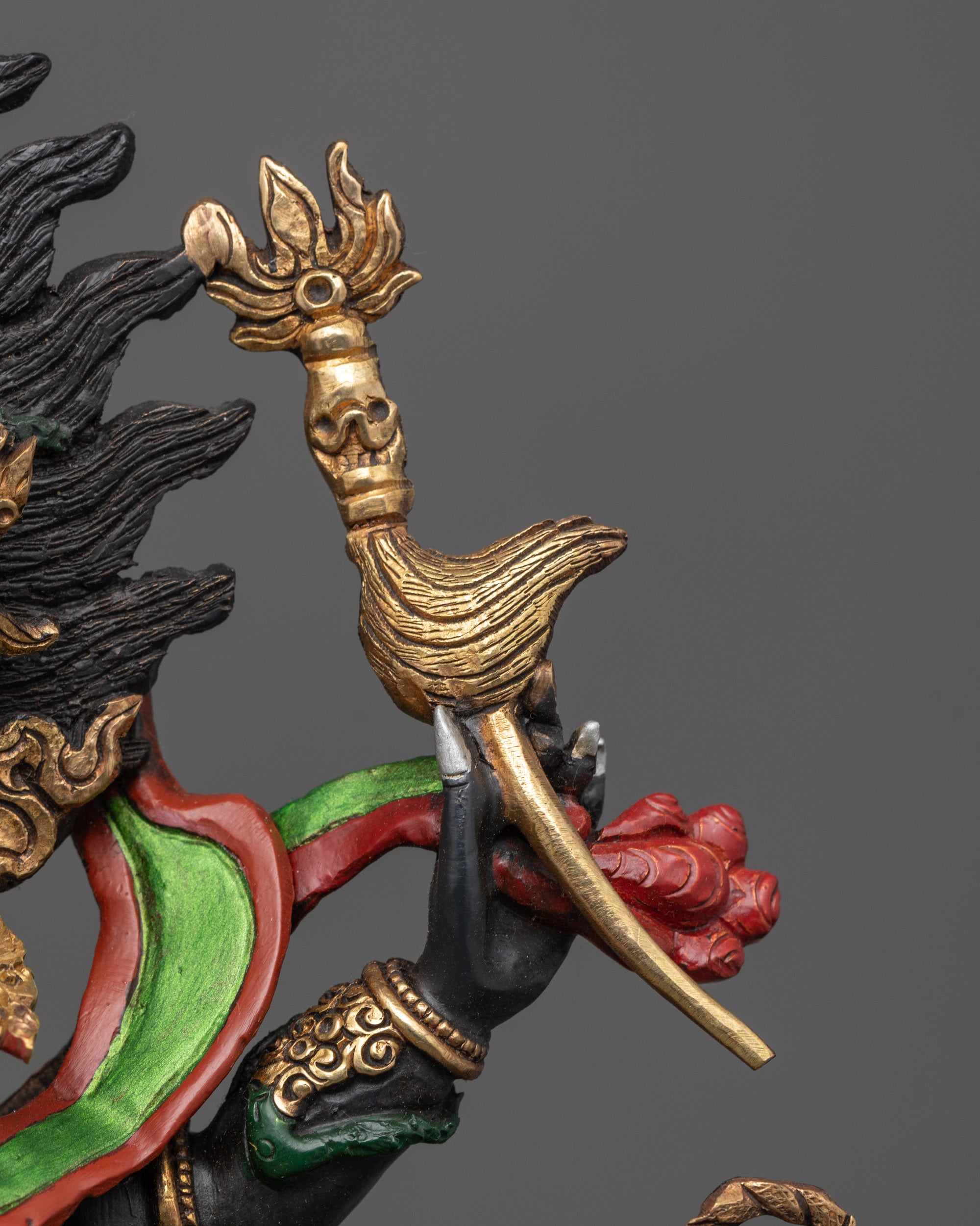 Six Armed Mahakala Statue | Fierce Vajrayana Guardian Handcrafted