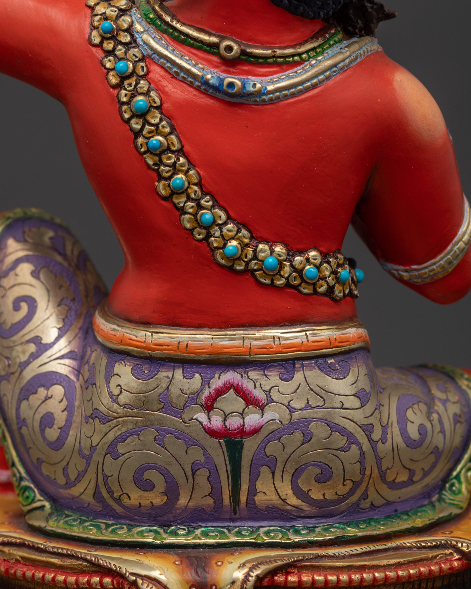 Red Hued Virupa Statue | Spiritual Sculpture for Spiritual Altars