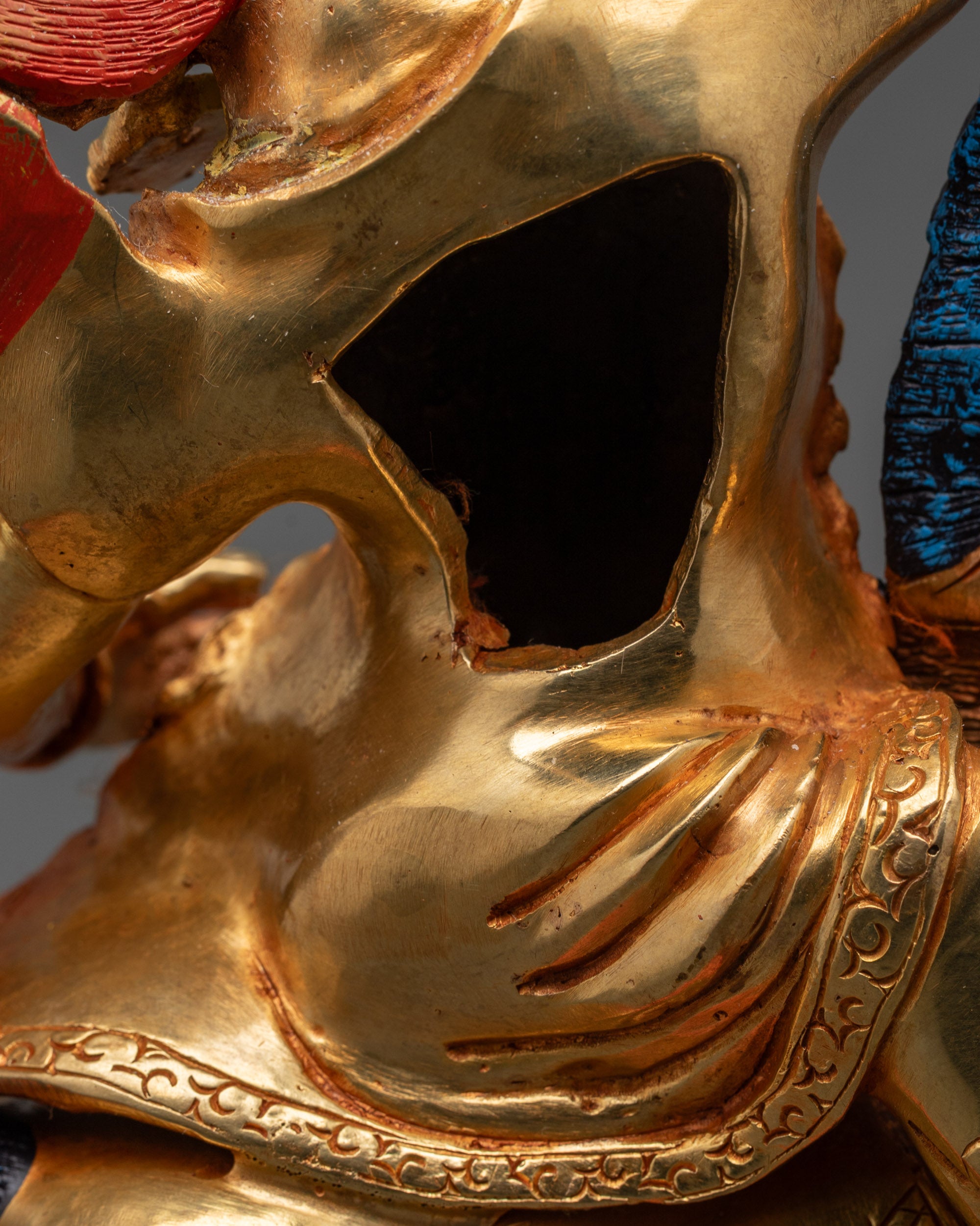 Tsengo Rolpa Chudan Statue | Handcrafted Buddhist Sculpture from Nepal