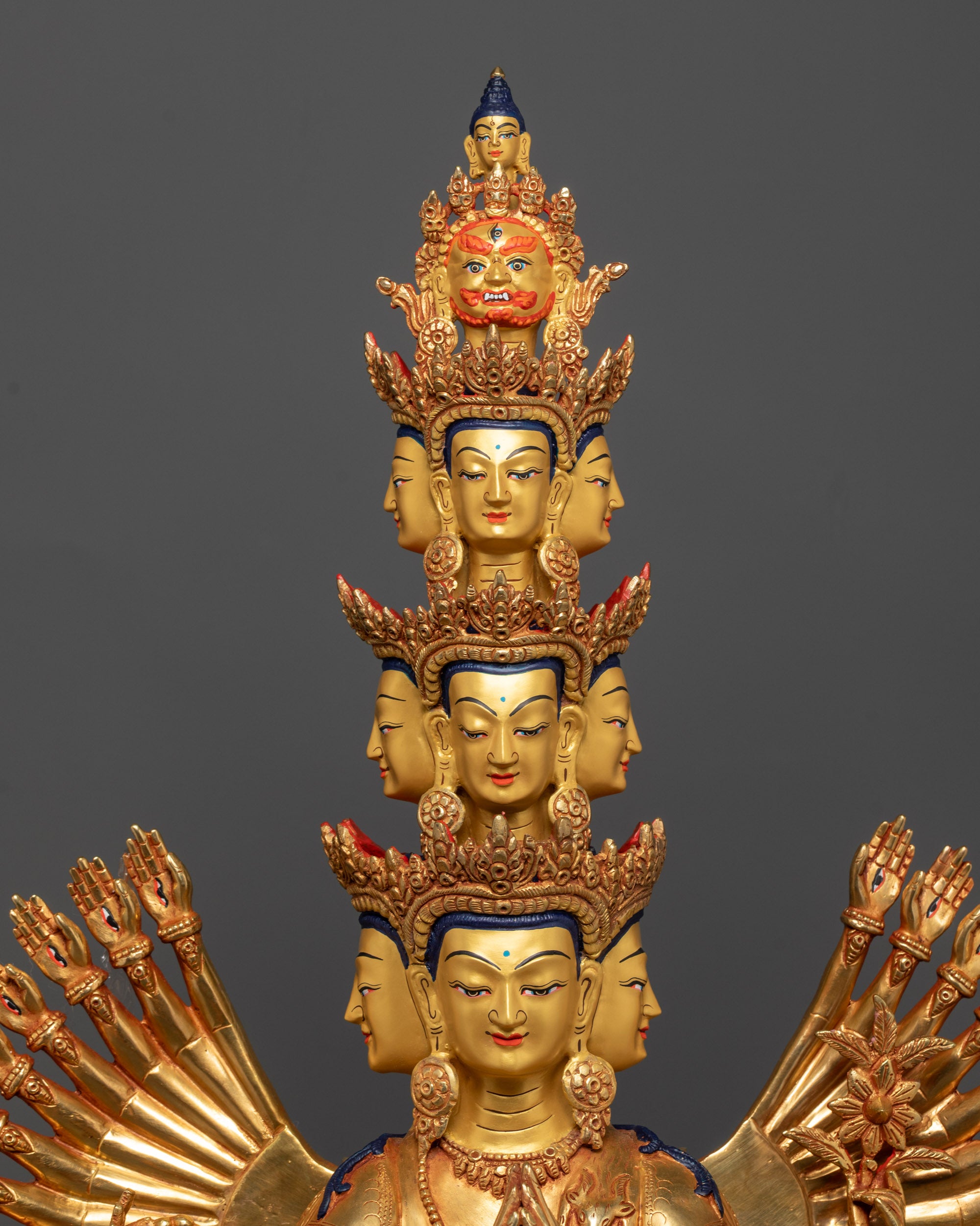1000-Armed Guan Yin Sculpture | Traditional Nepalese Artwork