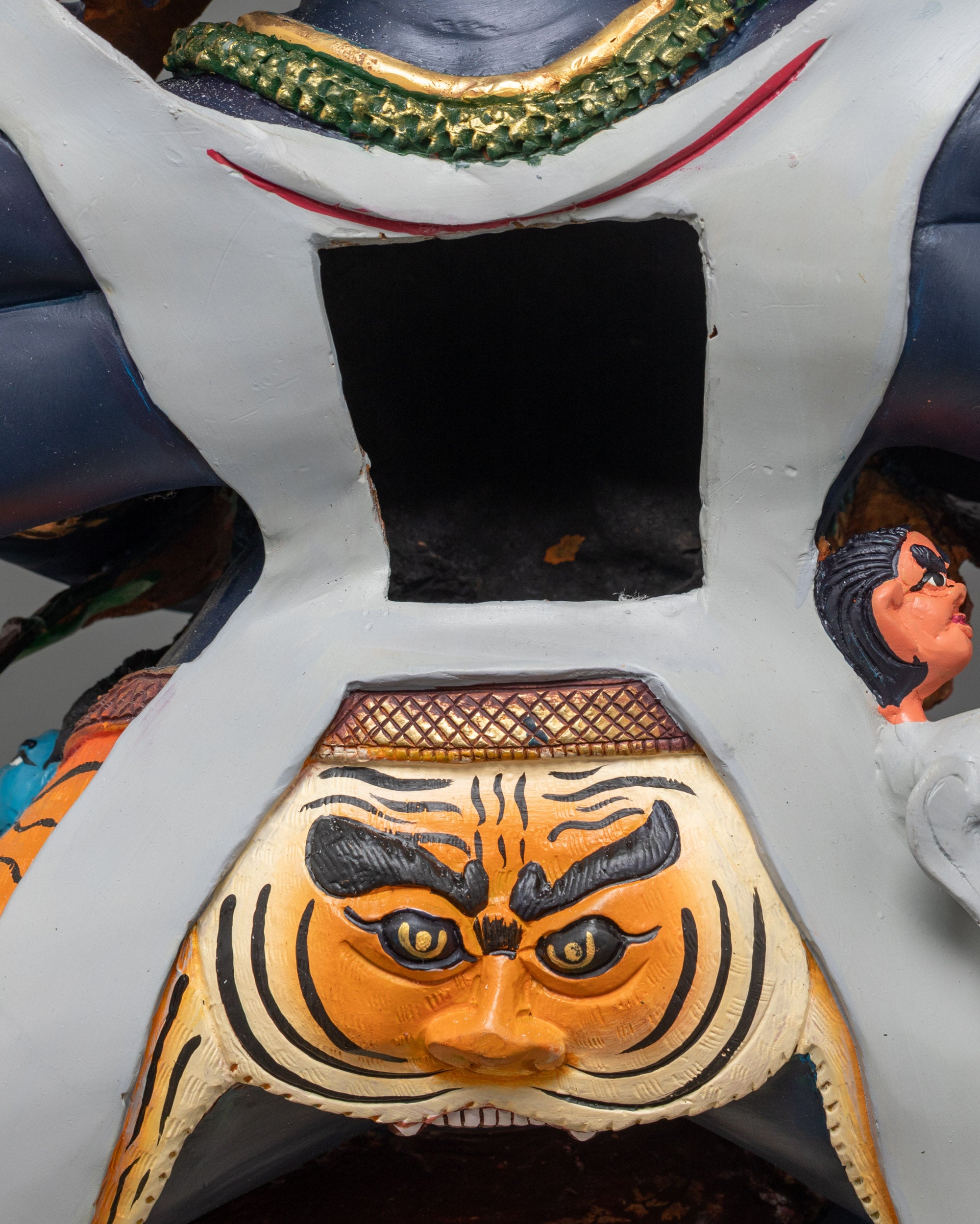 Colored Six Armed Mahakala Statue | Buddhist Protector Statue