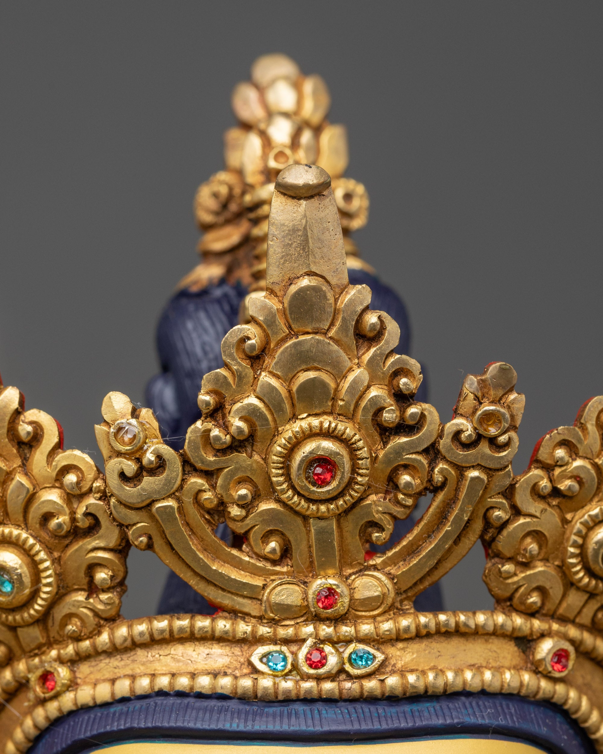 Maitreya Buddha Statue | Himalayan Artwork with 24K Gold-Gilded Face