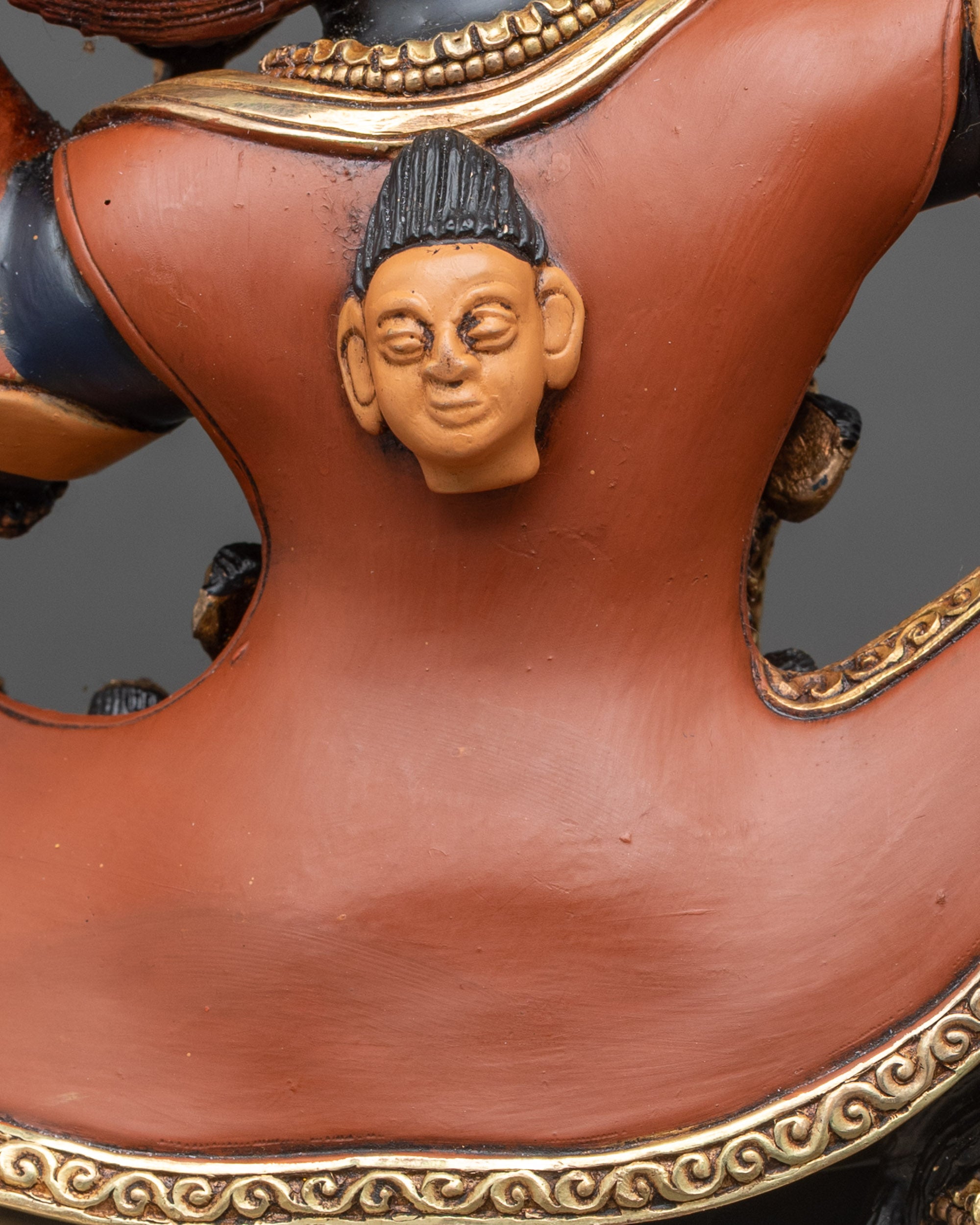 Palden Lhamo Statue | Hand-Painted Tibetan Buddhist Sculpture