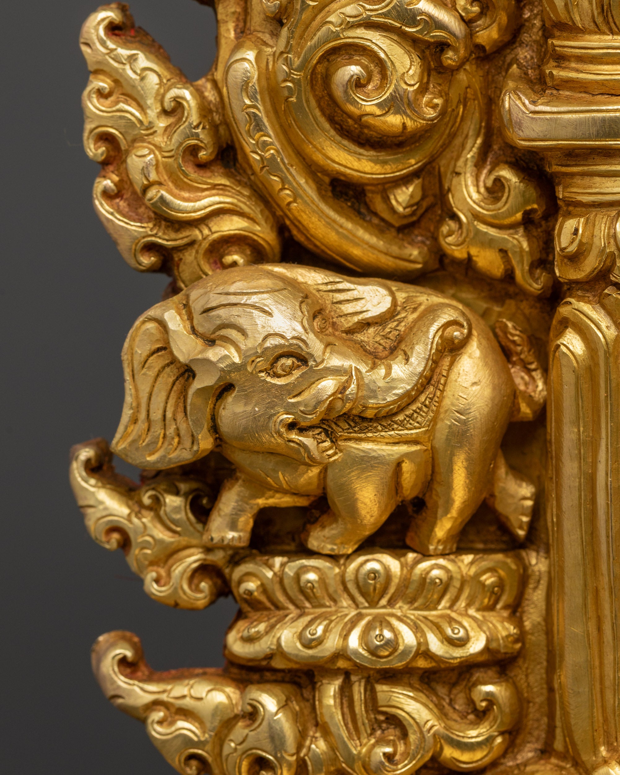 Maitreya Buddha Statue | Himalayan Artwork with 24K Gold-Gilded Face