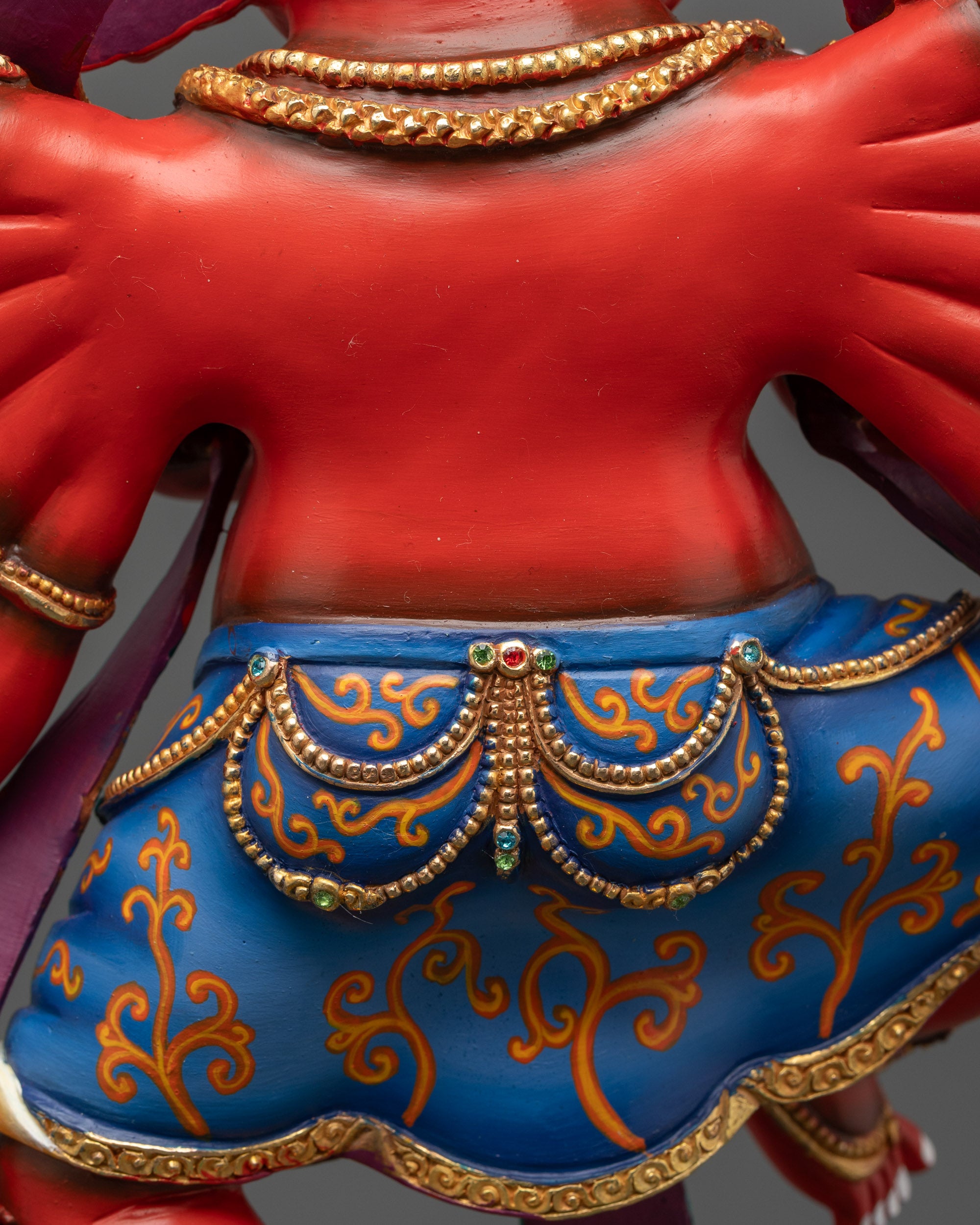 Premium Standing Rakta Ganesh Statue | Himalayan Nepalese Sacred Art