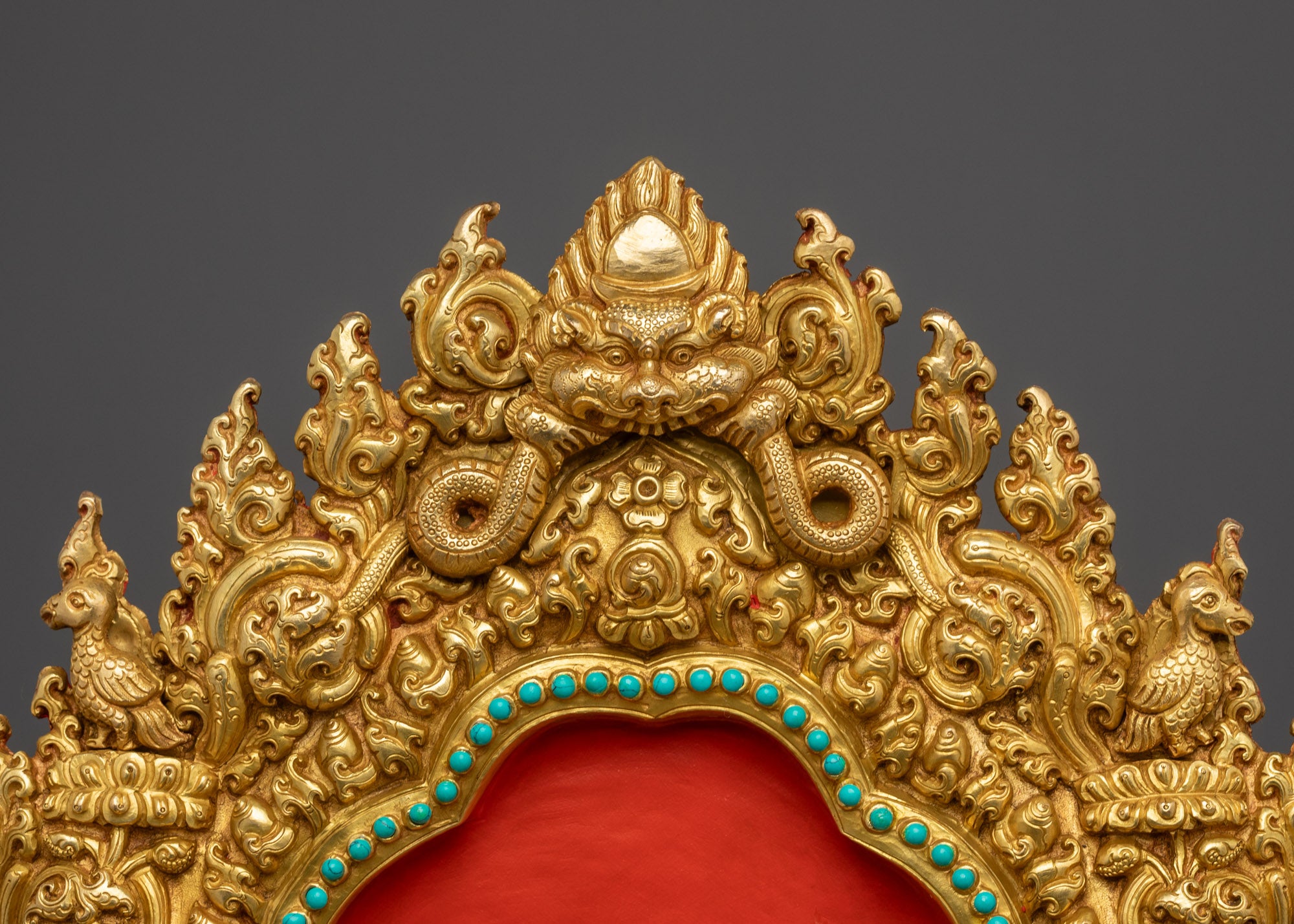Maitreya Buddha Statue | Himalayan Artwork with 24K Gold-Gilded Face