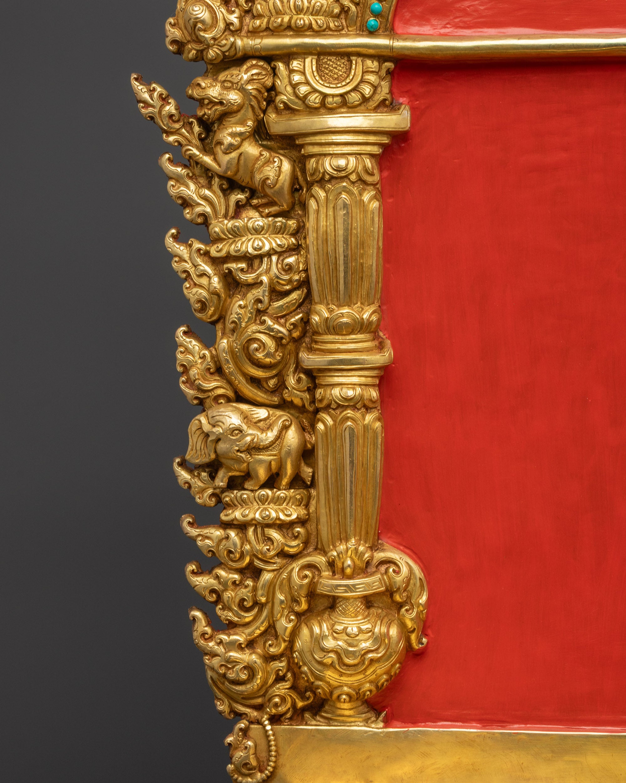 Maitreya Buddha Statue | Himalayan Artwork with 24K Gold-Gilded Face