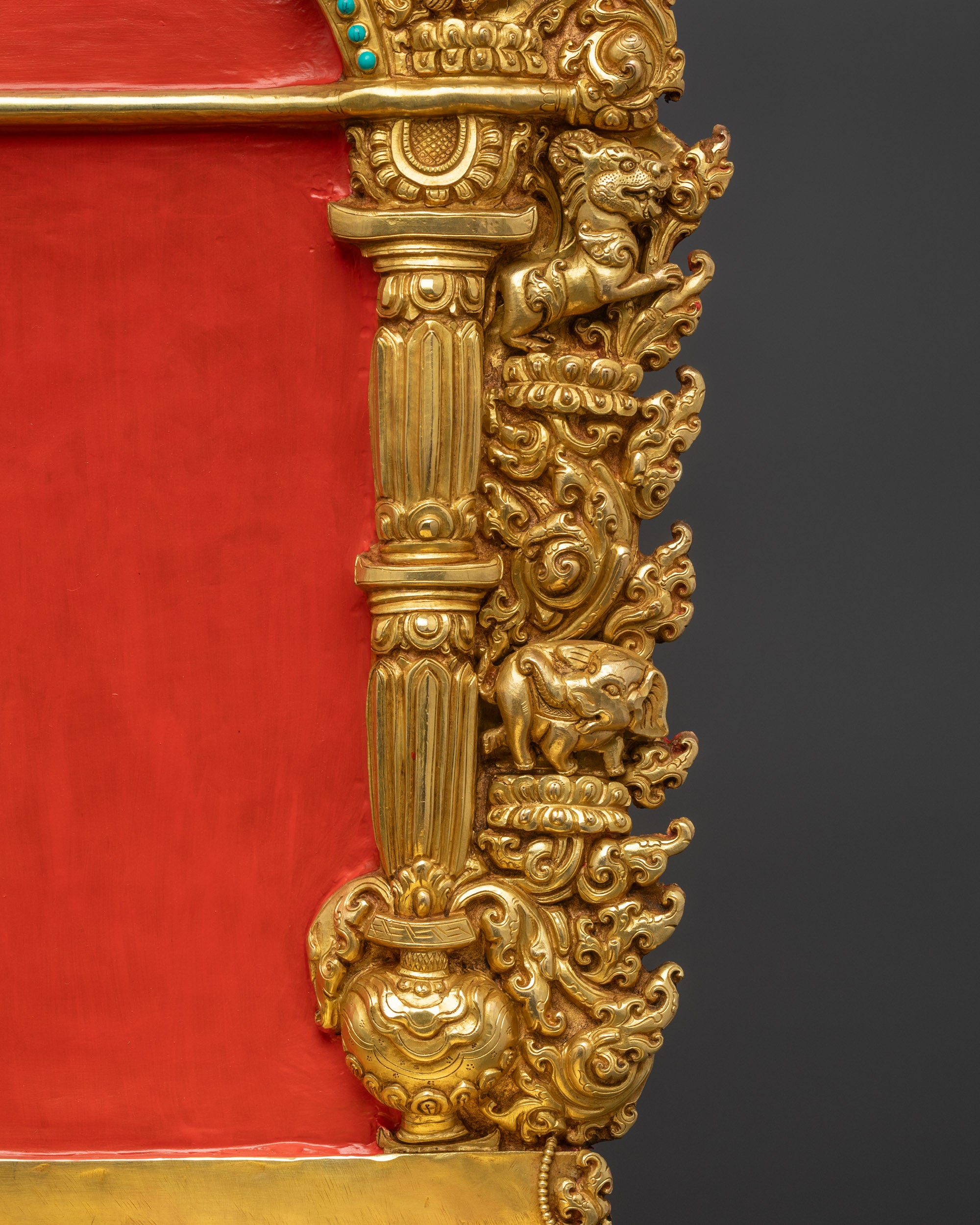 Maitreya Buddha Statue | Himalayan Artwork with 24K Gold-Gilded Face