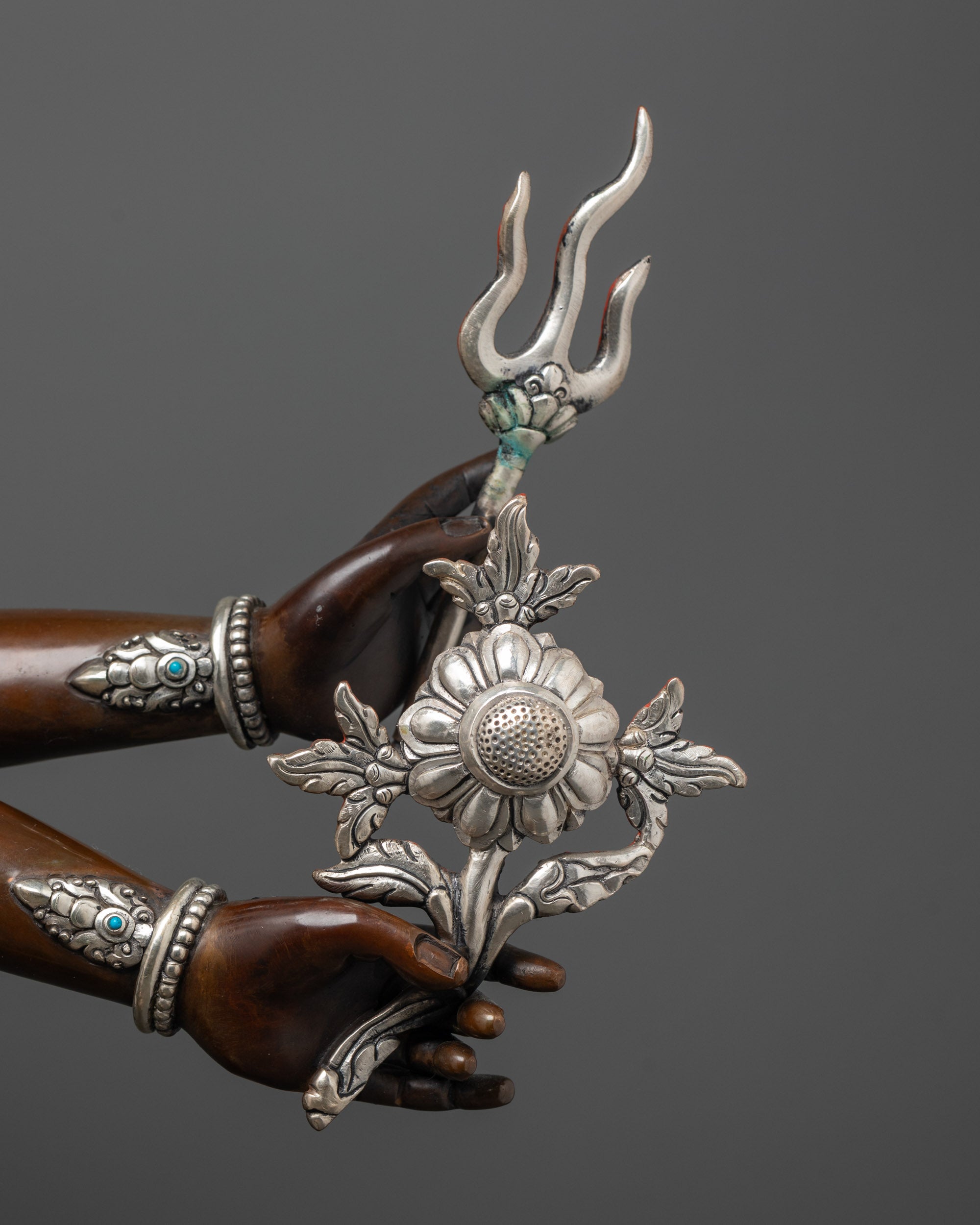 Oxidized Amoghapasa Lokeshvara Statue | Timeless Nepalese Artwork