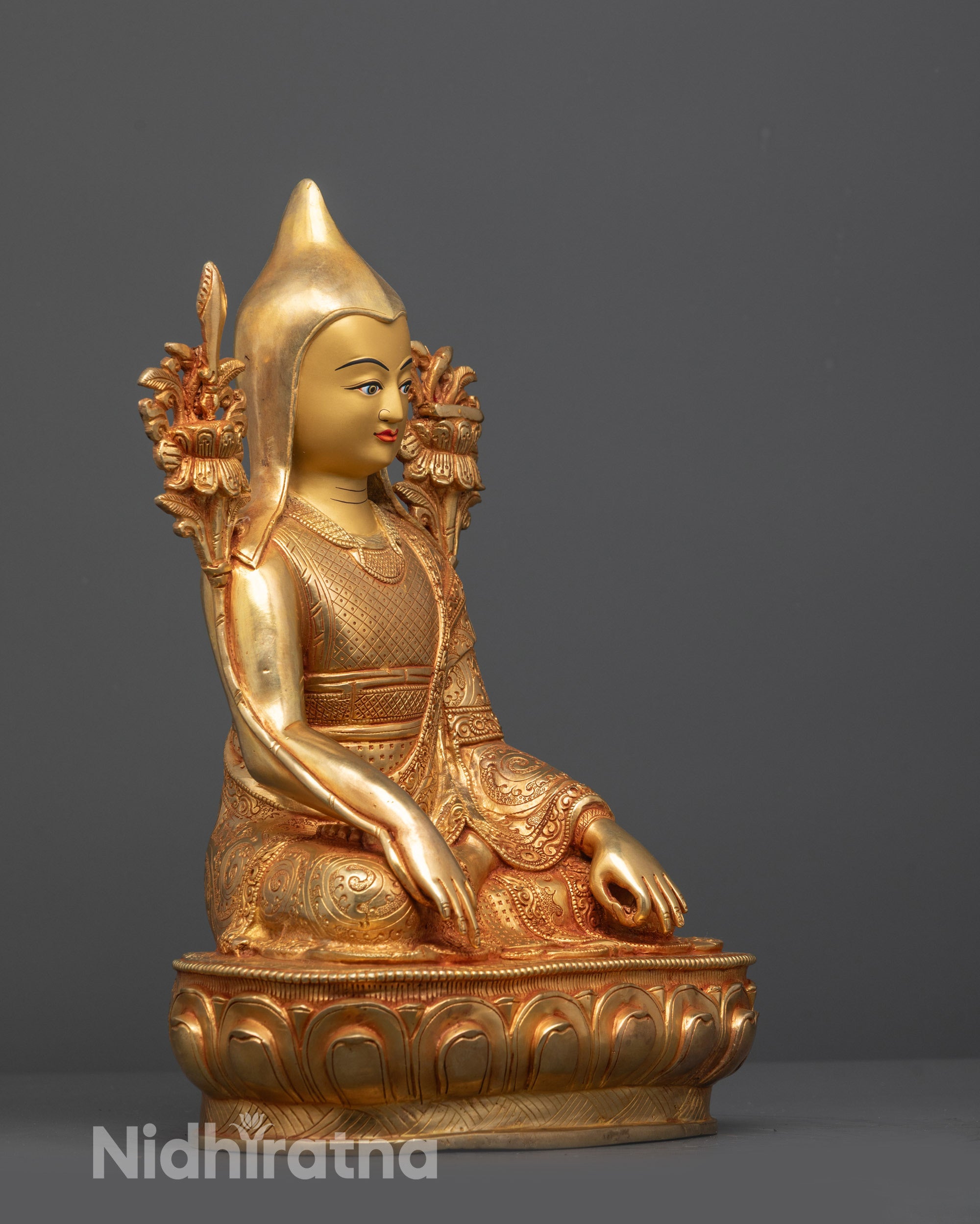 Handcrafted Buddhist Masters Statue Set | Traditional Himalayan Art