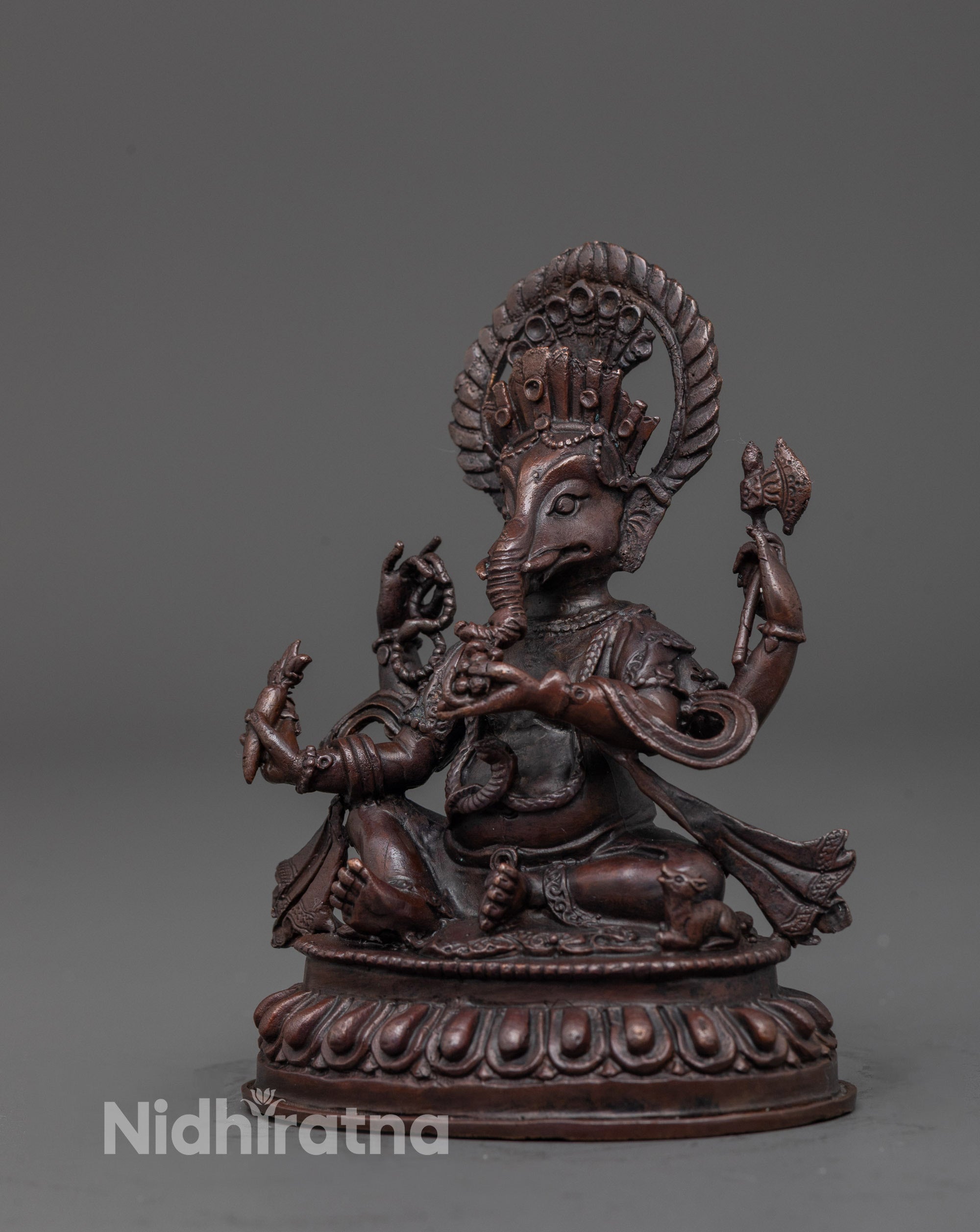 Oxidized Lord Ganesha Statue | Precision Made Divine Idol for Pooja