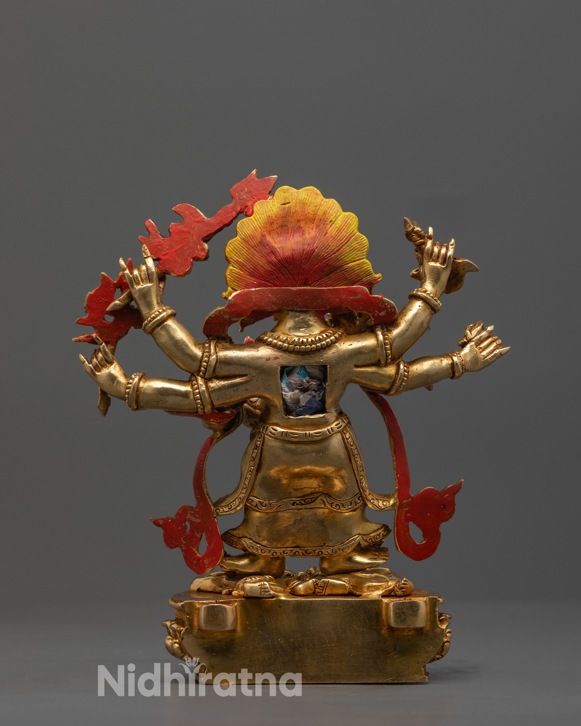 White Six-Armed Mahakala Statue | Protector in Vajrayana Buddhism