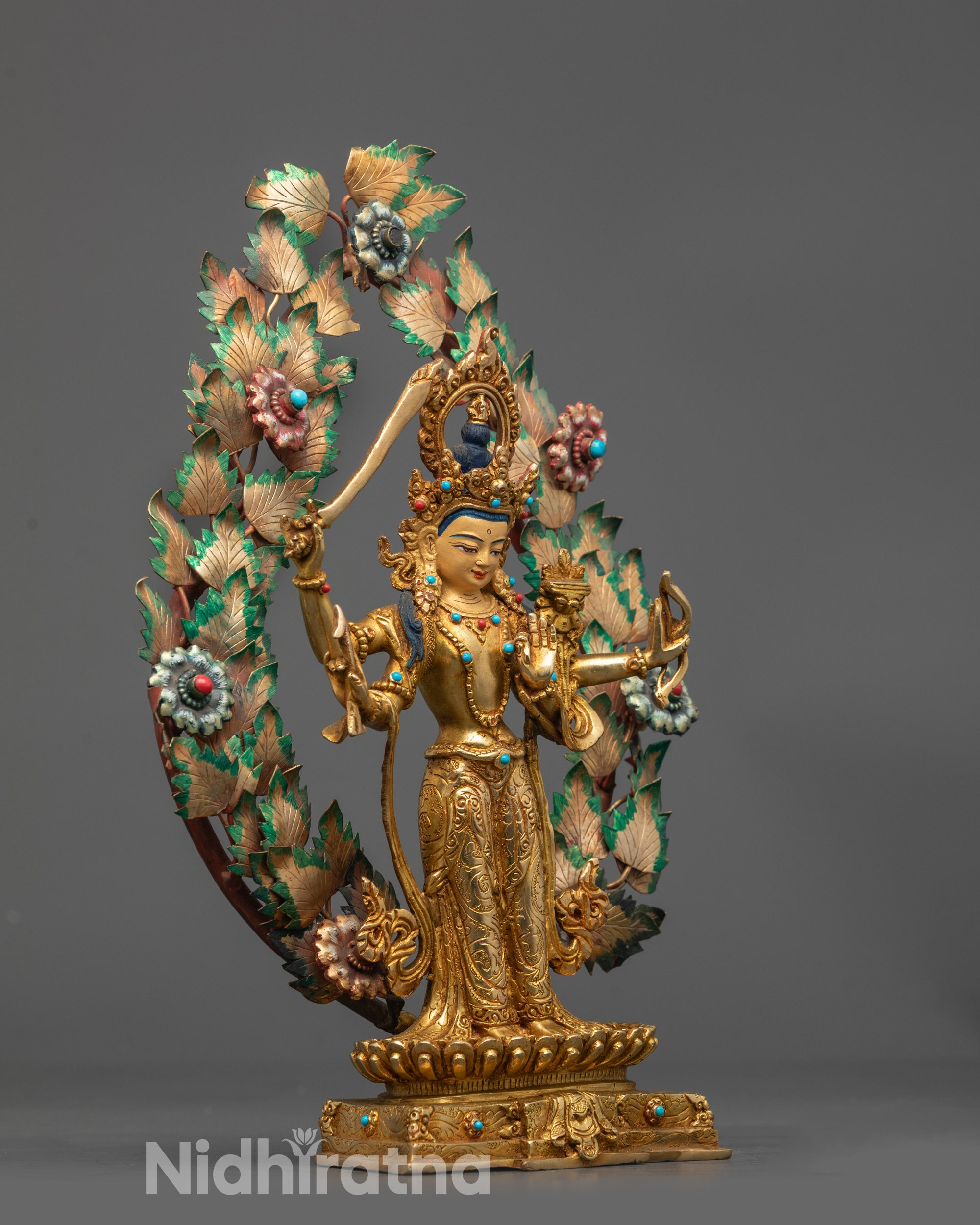 Elegant Maha Manjushri Statue | Detailed Handmade Sculpture of Nepal