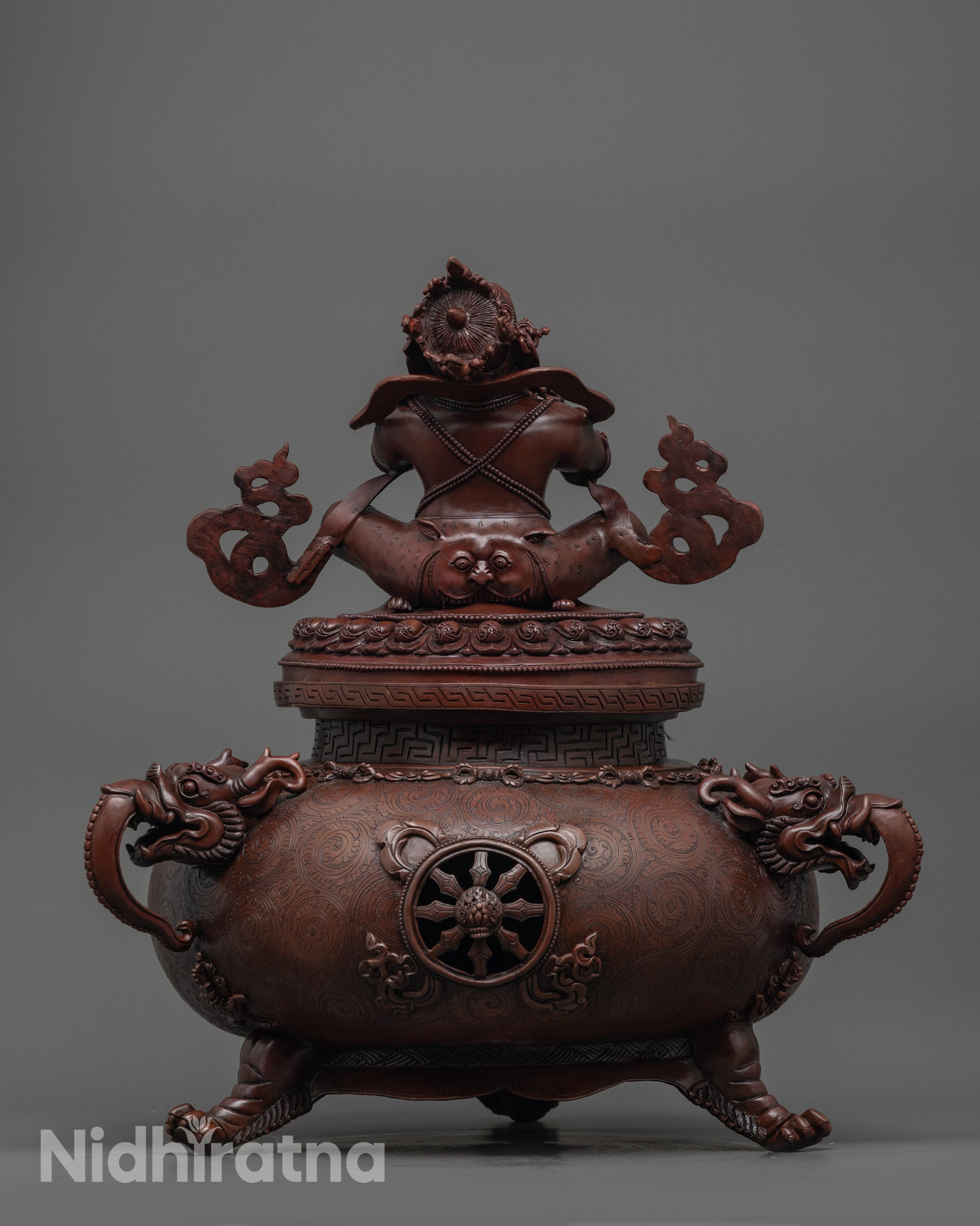 Oxidized Vajradhaka Statue | Spiritual Buddhist Decor from Nepal